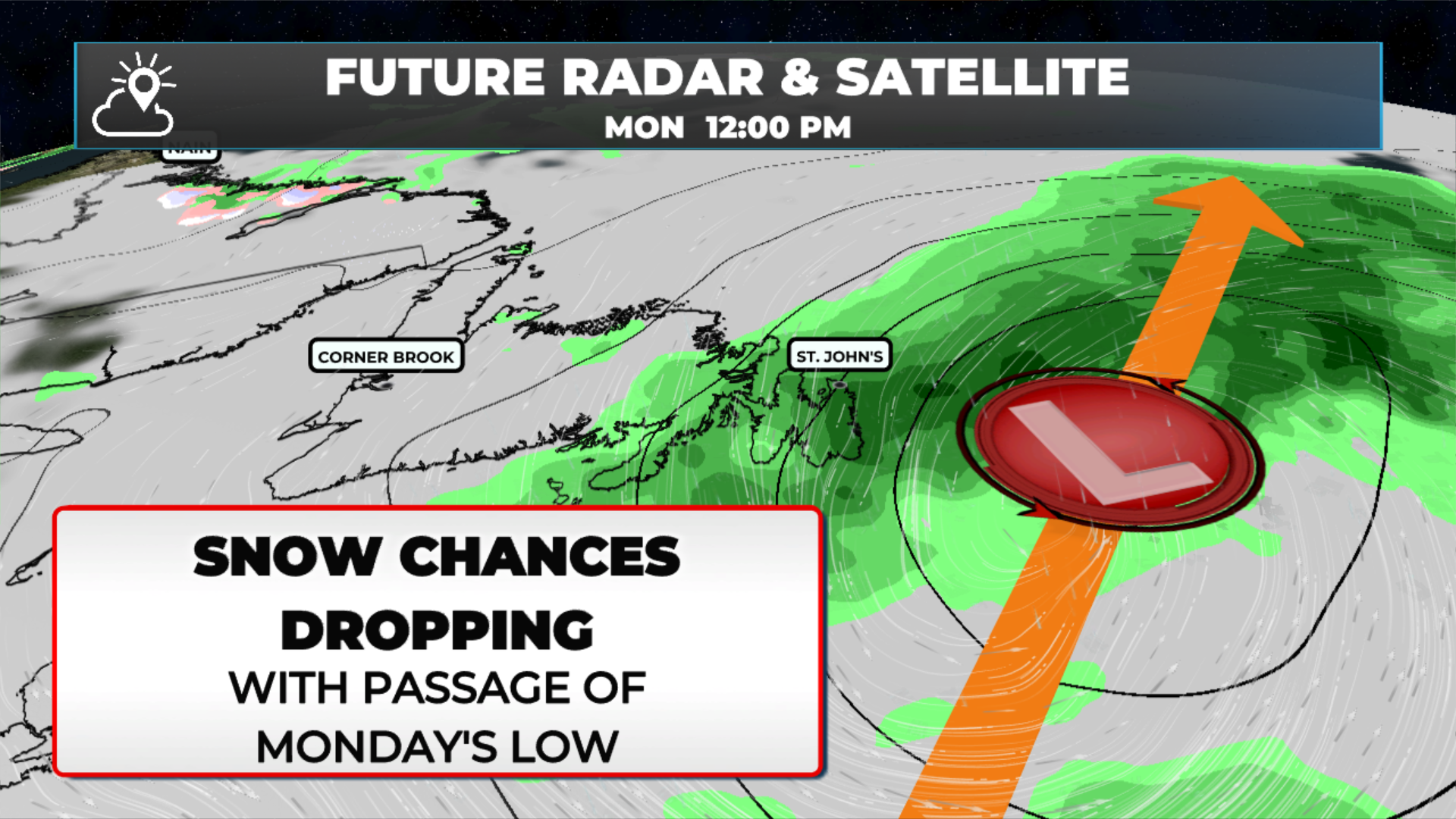 Watching Monday for the potential of wet snow in parts of eastern Newfoundland.
