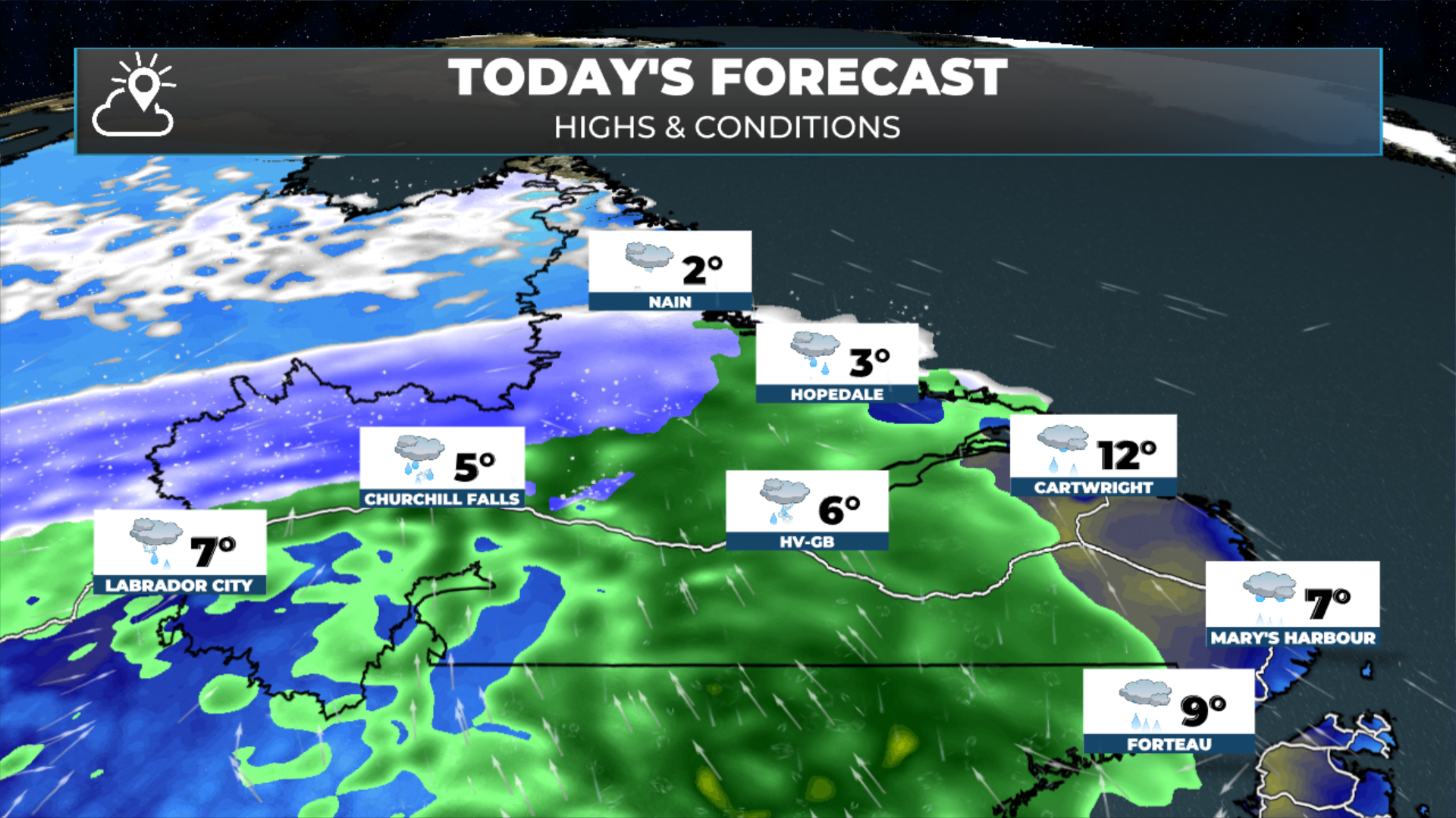 Labrador's forecast for today, May 20, 2026.