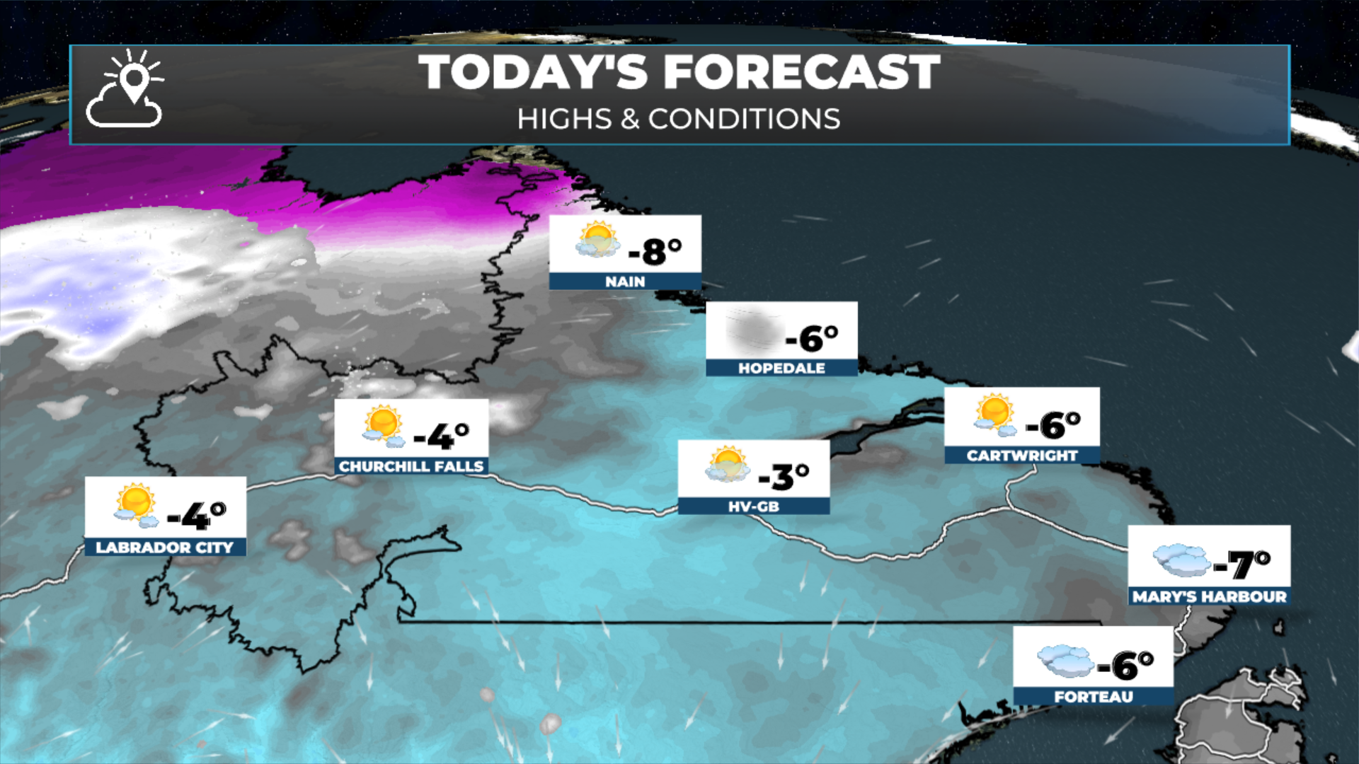 Labrador's forecast for today - March 24, 2026