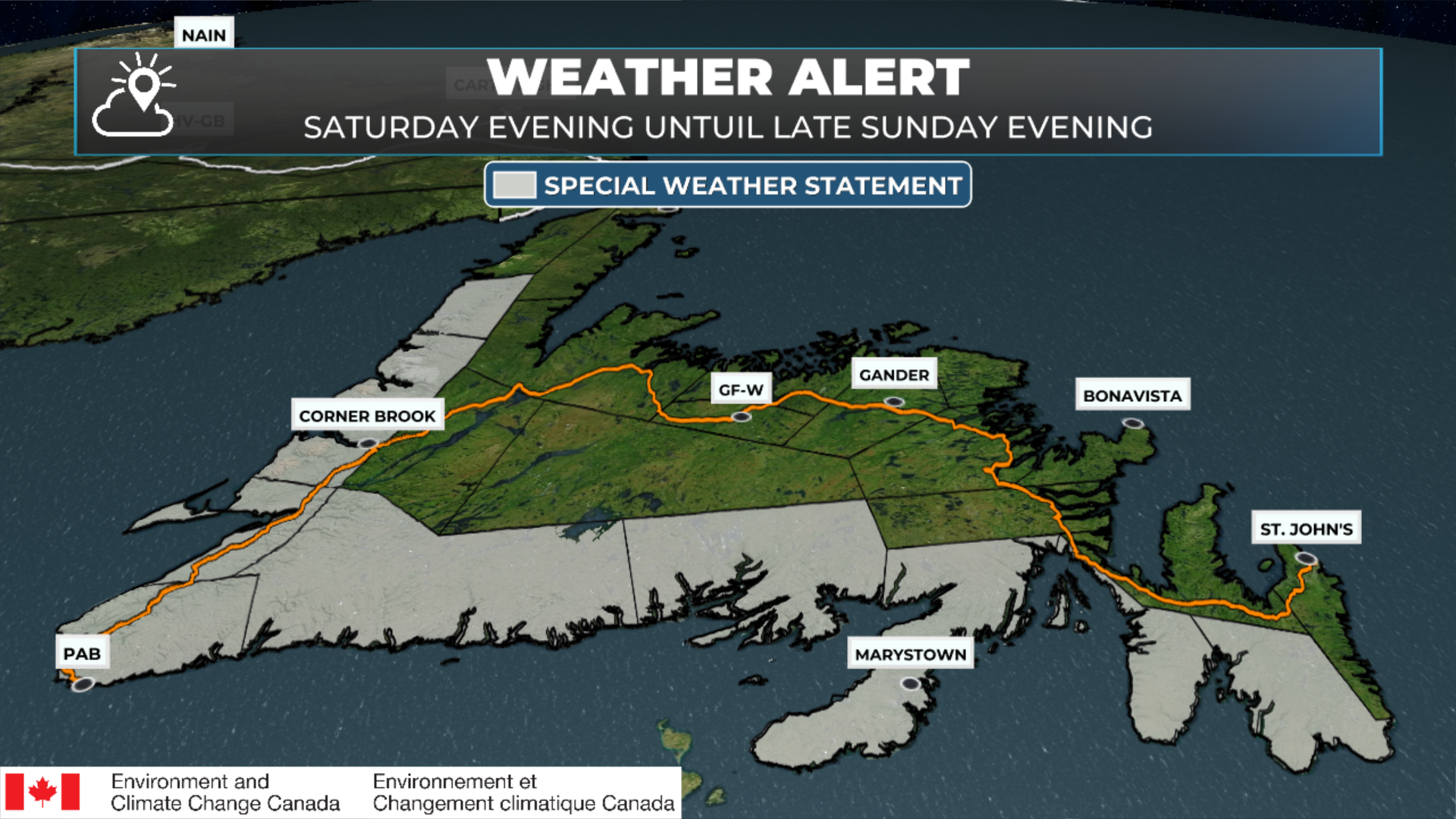 Environment Canada Issues Special Weather Statements For Newfoundland Ahead of Mild &amp; Rainy Weekend