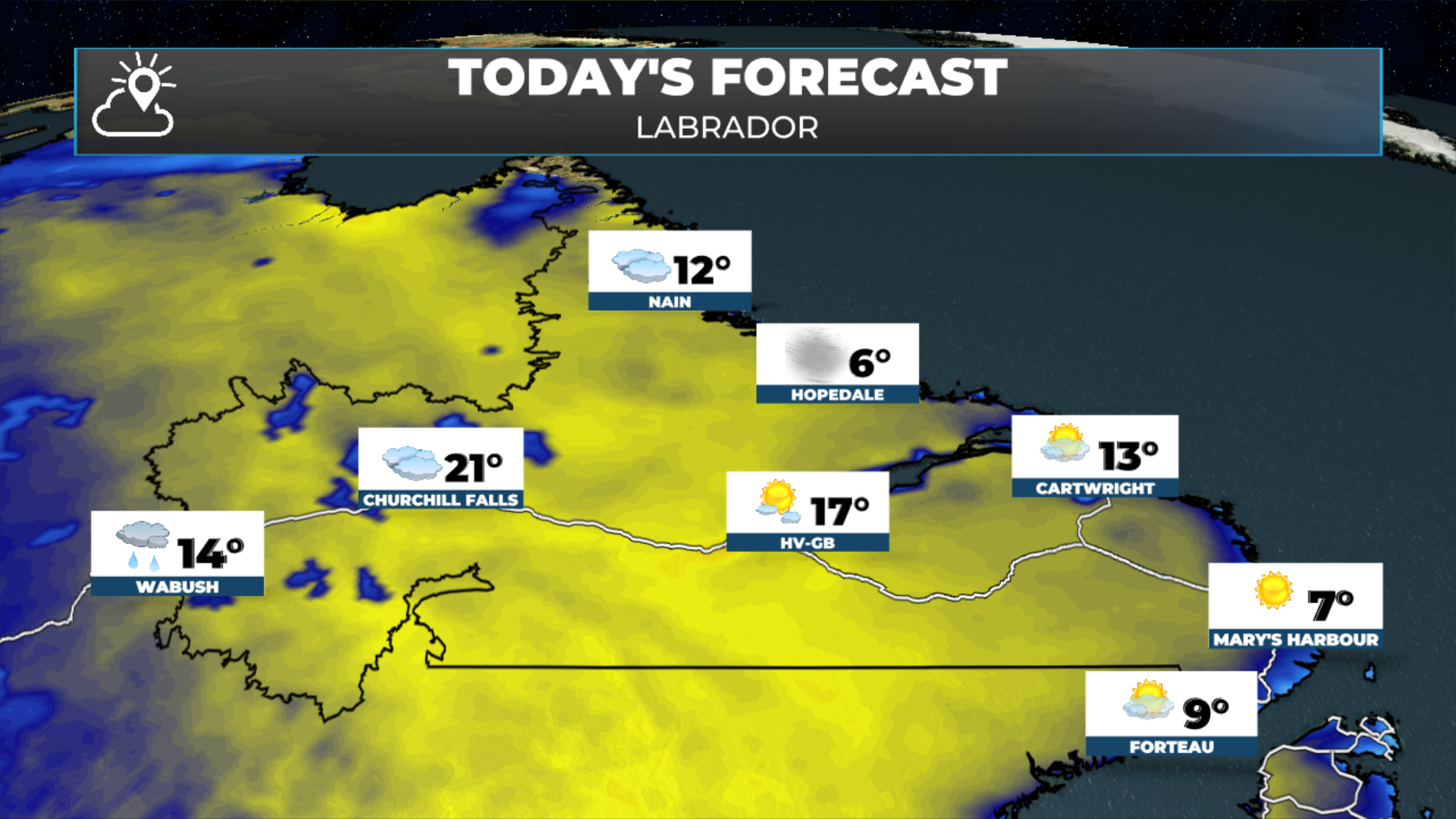 Labrador's forecast for today - May 25, 2026