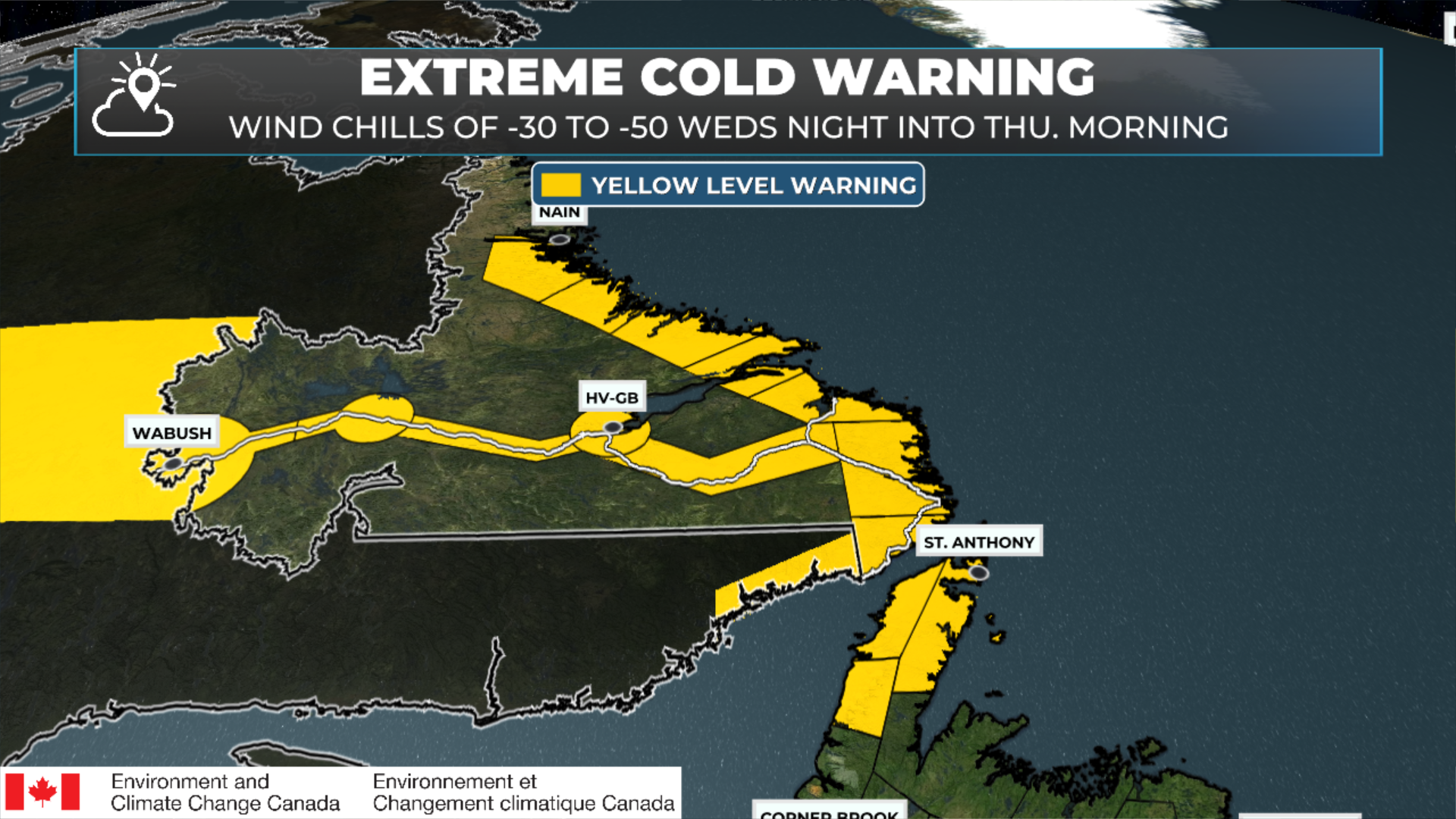 Extreme Cold Warning goes into effect tonight and continues into Thursday (March 4 and 5, 2026)
