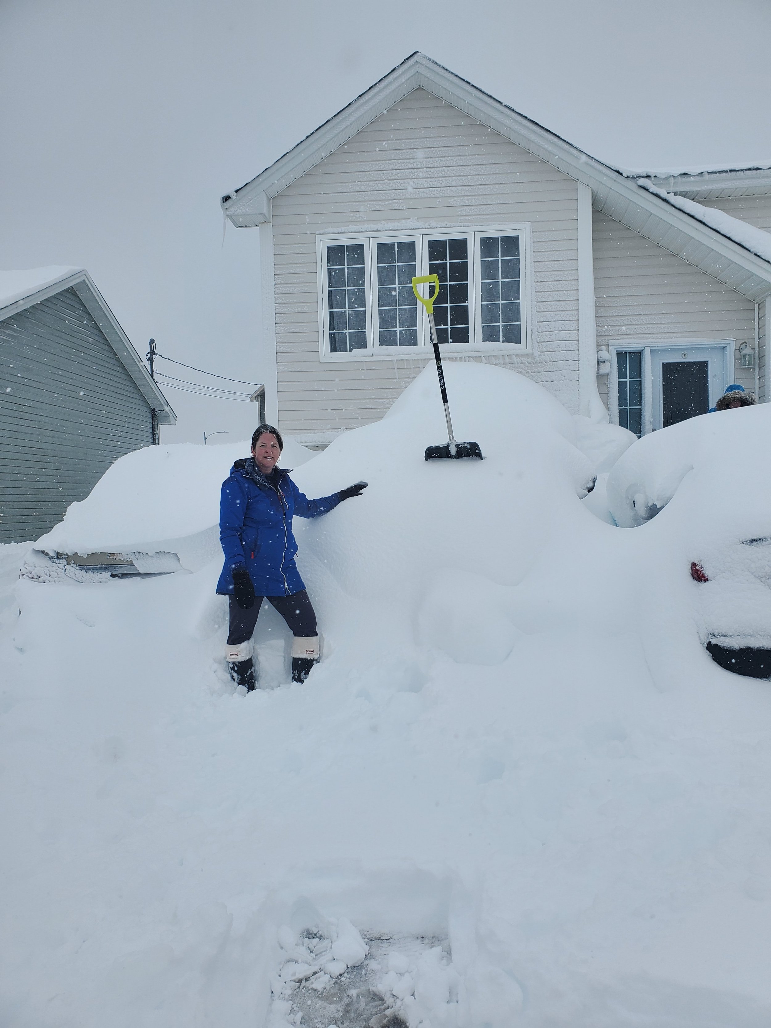 There is an SUV there… somewhere! Credit: Vera Brook (Paradise, NL) after our latest winter storm. Nearly 80 cm fell on the community between the 17th and 19th of February 2026.