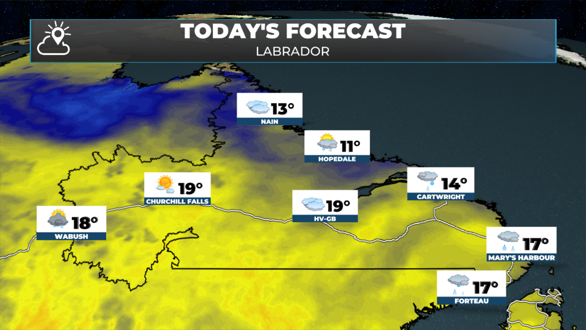 Labrador’s forecast for today - August 12, 2026