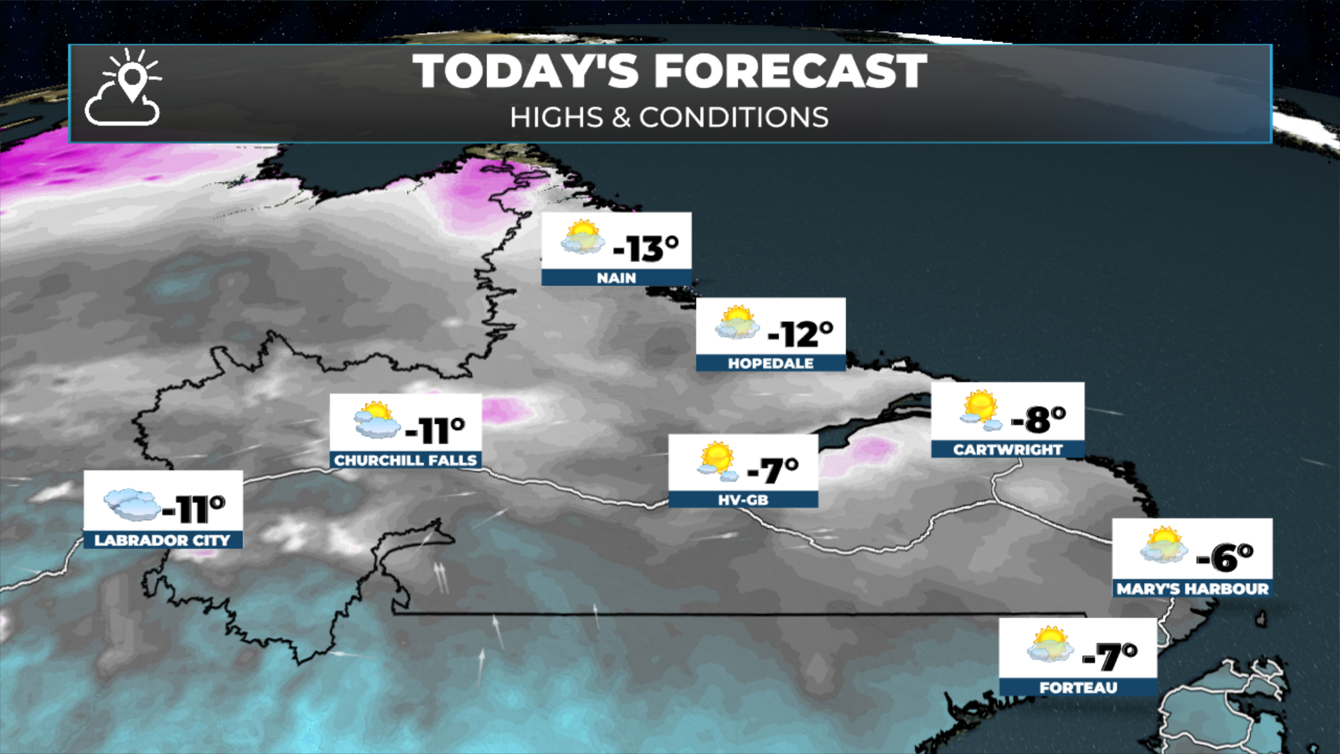 Labrador's forecast for today -- February 4, 2026
