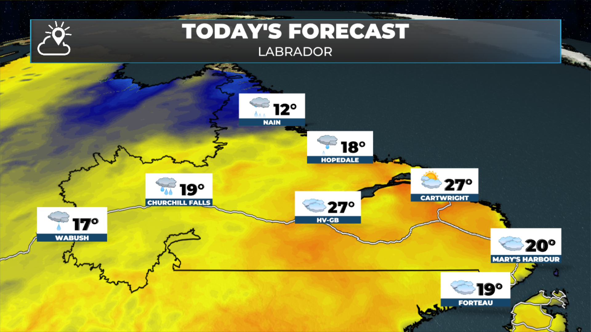 Labrador’s forecast for today - August 3, 2026