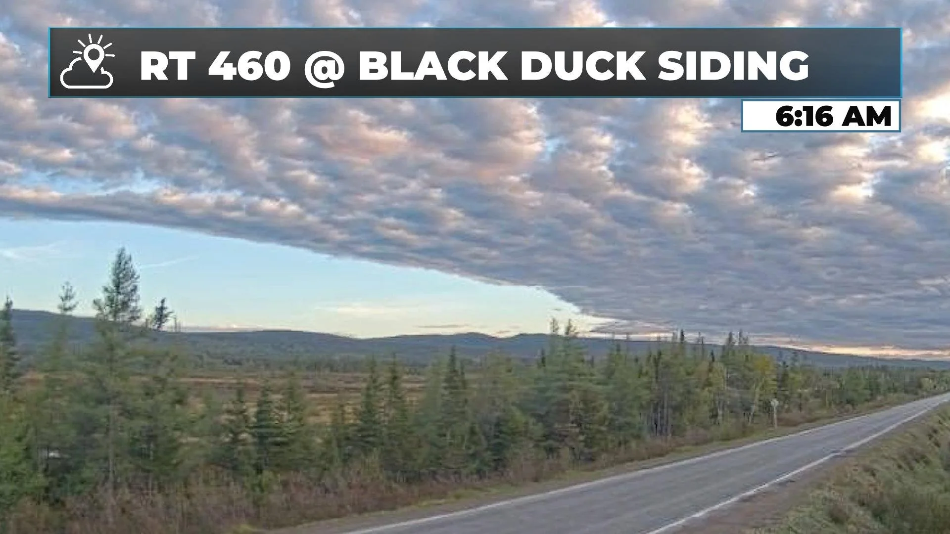 Black Duck Siding, in southwestern Newfoundland, earlier this morning!
