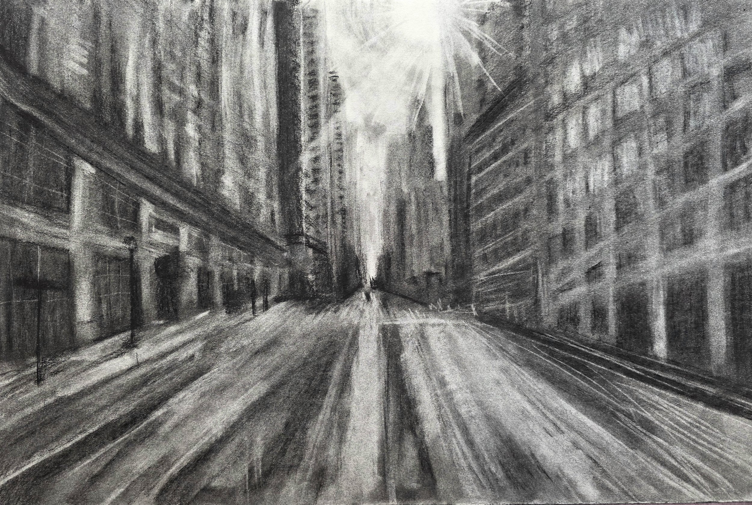 Cityscape in Charcoal
