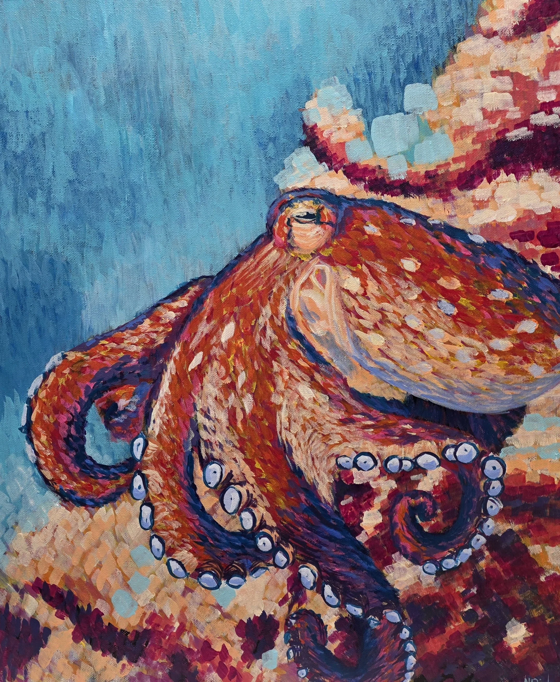 Octopus
16" x 20" Acrylic Painting on Canvas