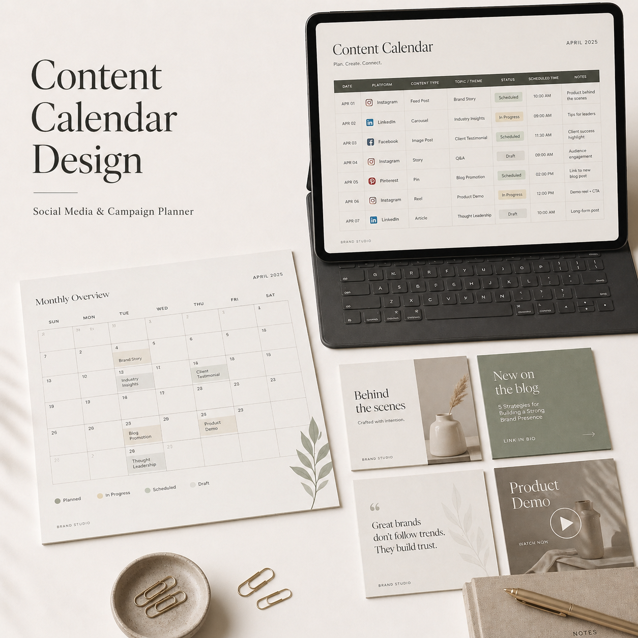 Content Calendar Design