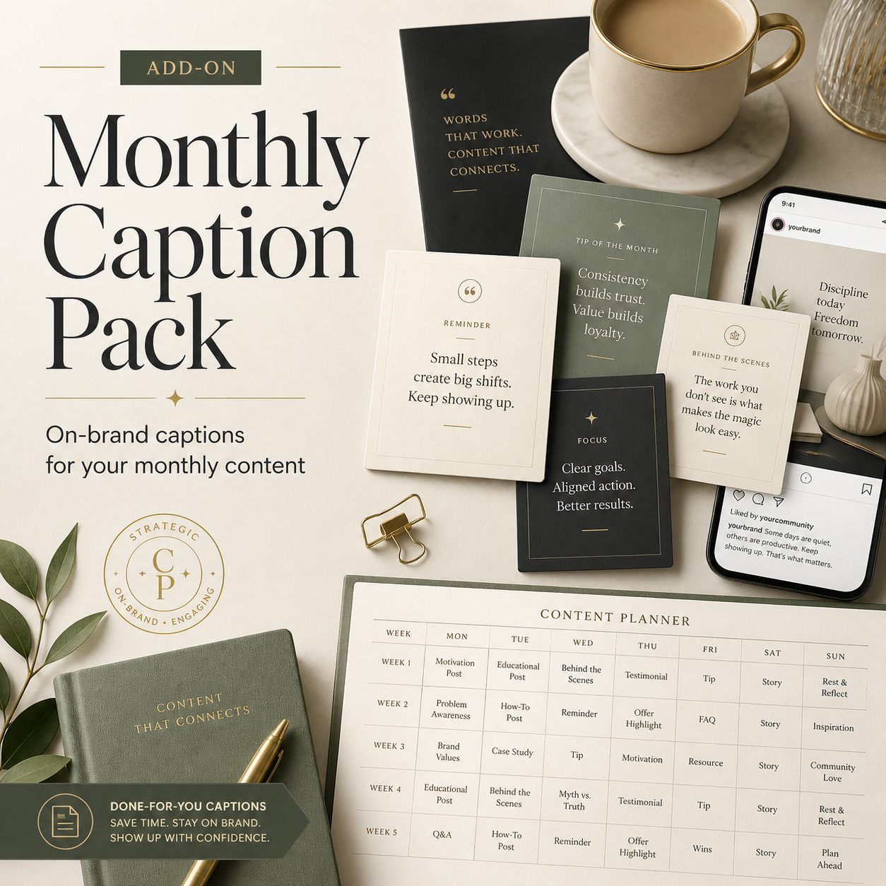 Monthly Caption Pack