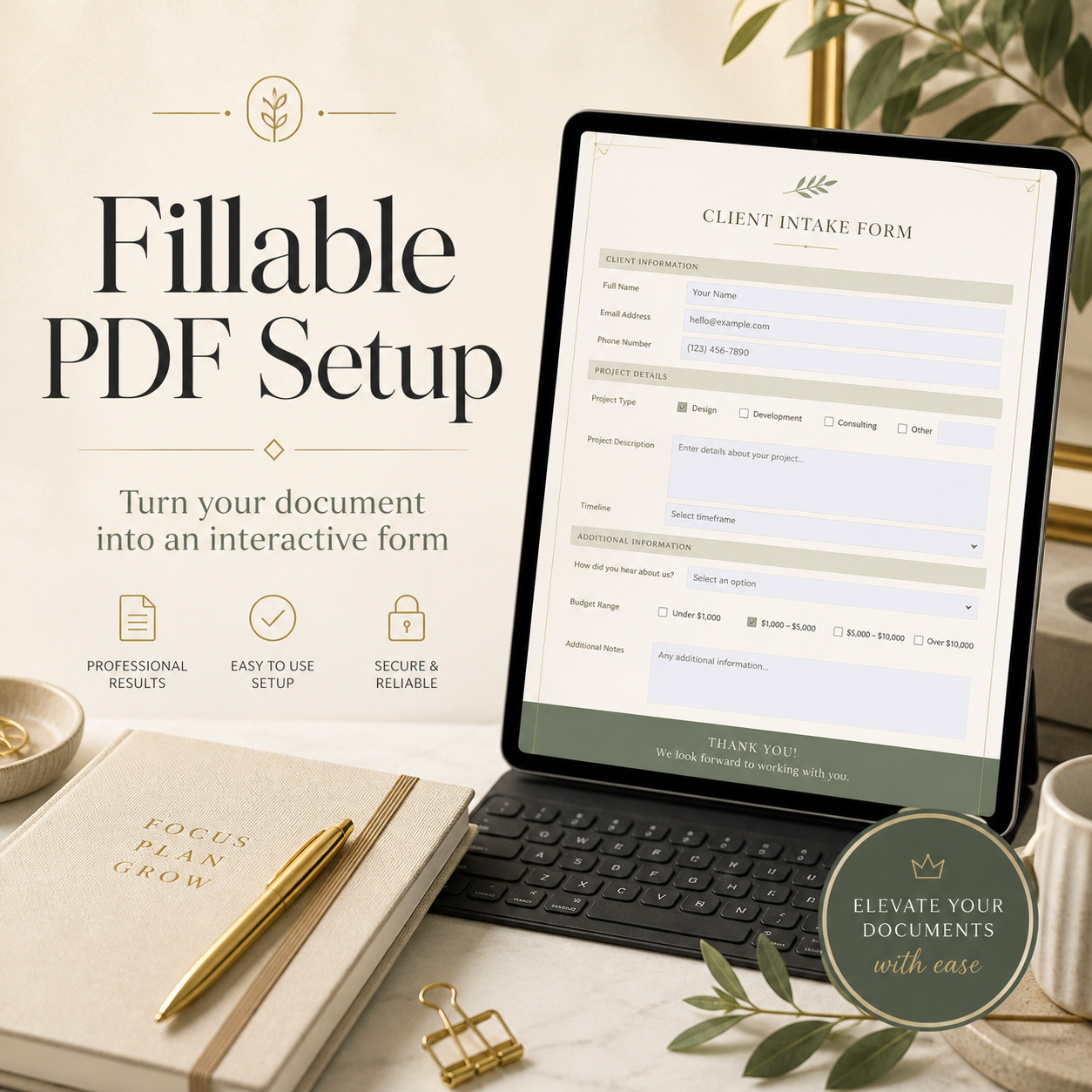 Fillable PDF Setup