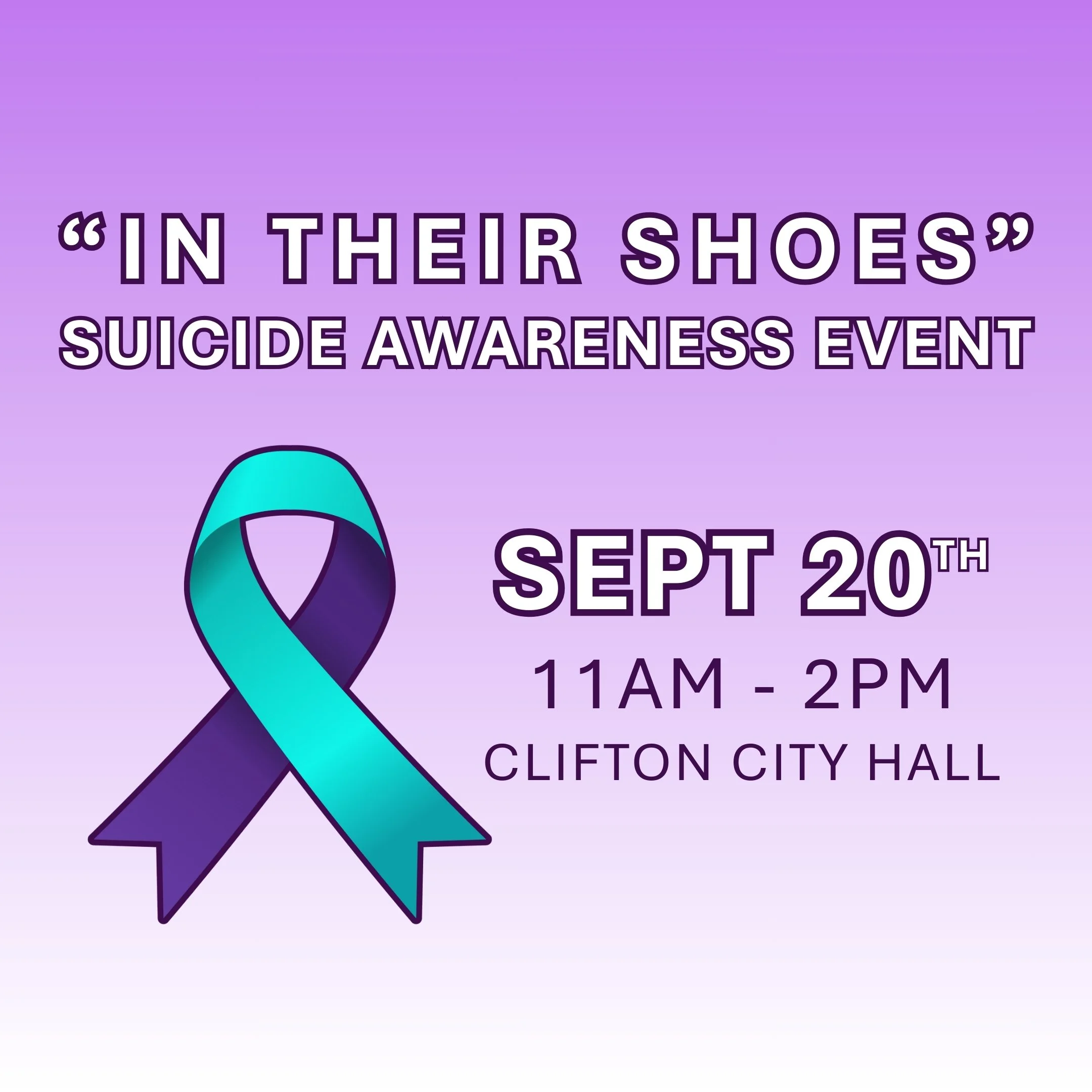 "In Their Shoes" Suicide Awareness Event
