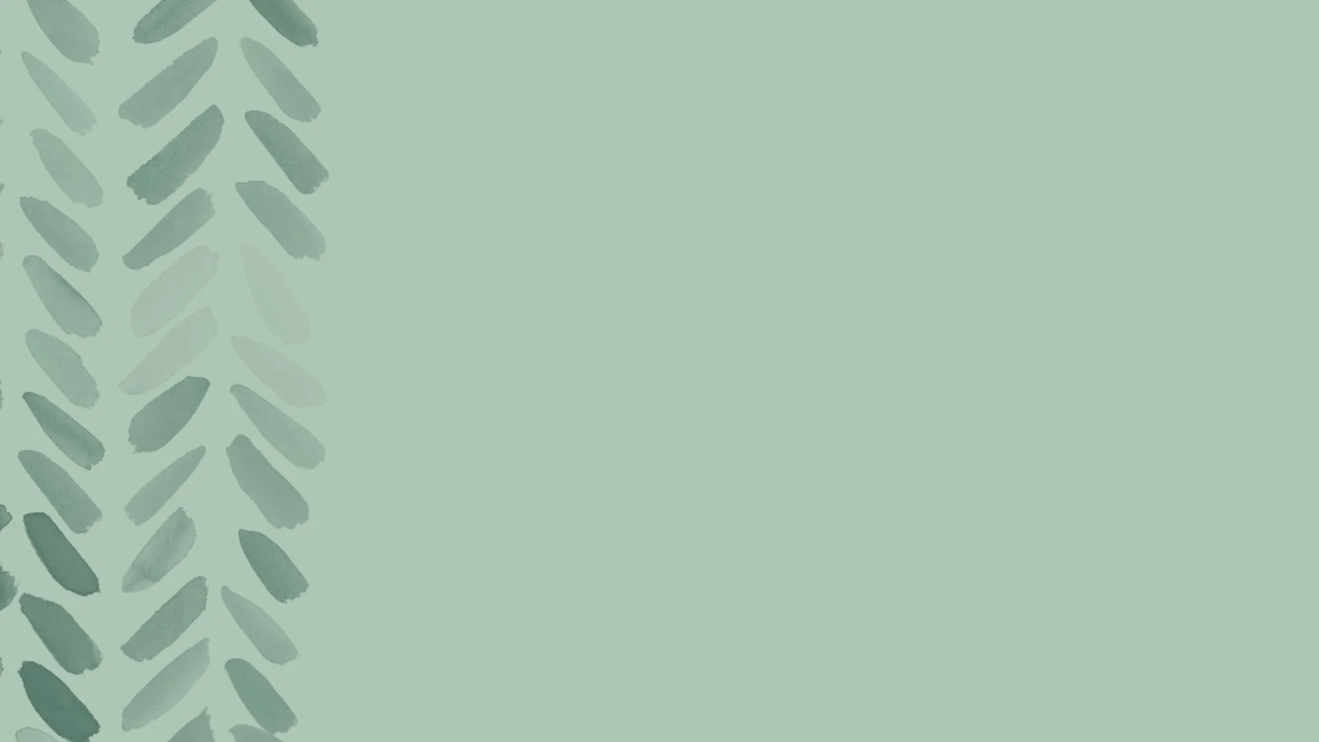 Abstract watercolor pattern with teal and green hues on the left side of a light aqua background.