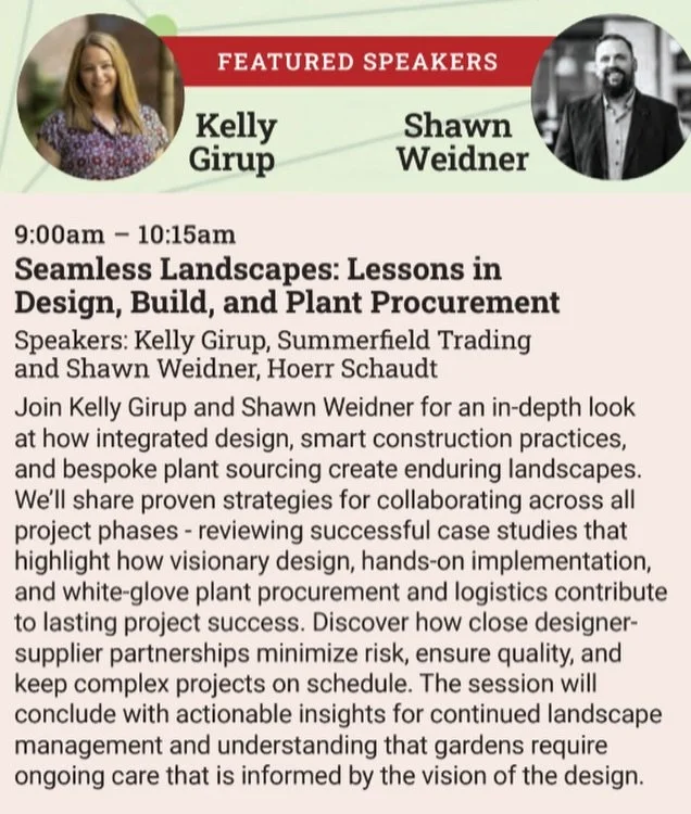 Summerfield Trading is proud to be speaking at the Northern Green Conference in St. Paul, MN next week!

Kelly Girup, Director of Sales, will be presenting on Tuesday at 9am in the ballroom EF. During this session, she will highlight how our team col