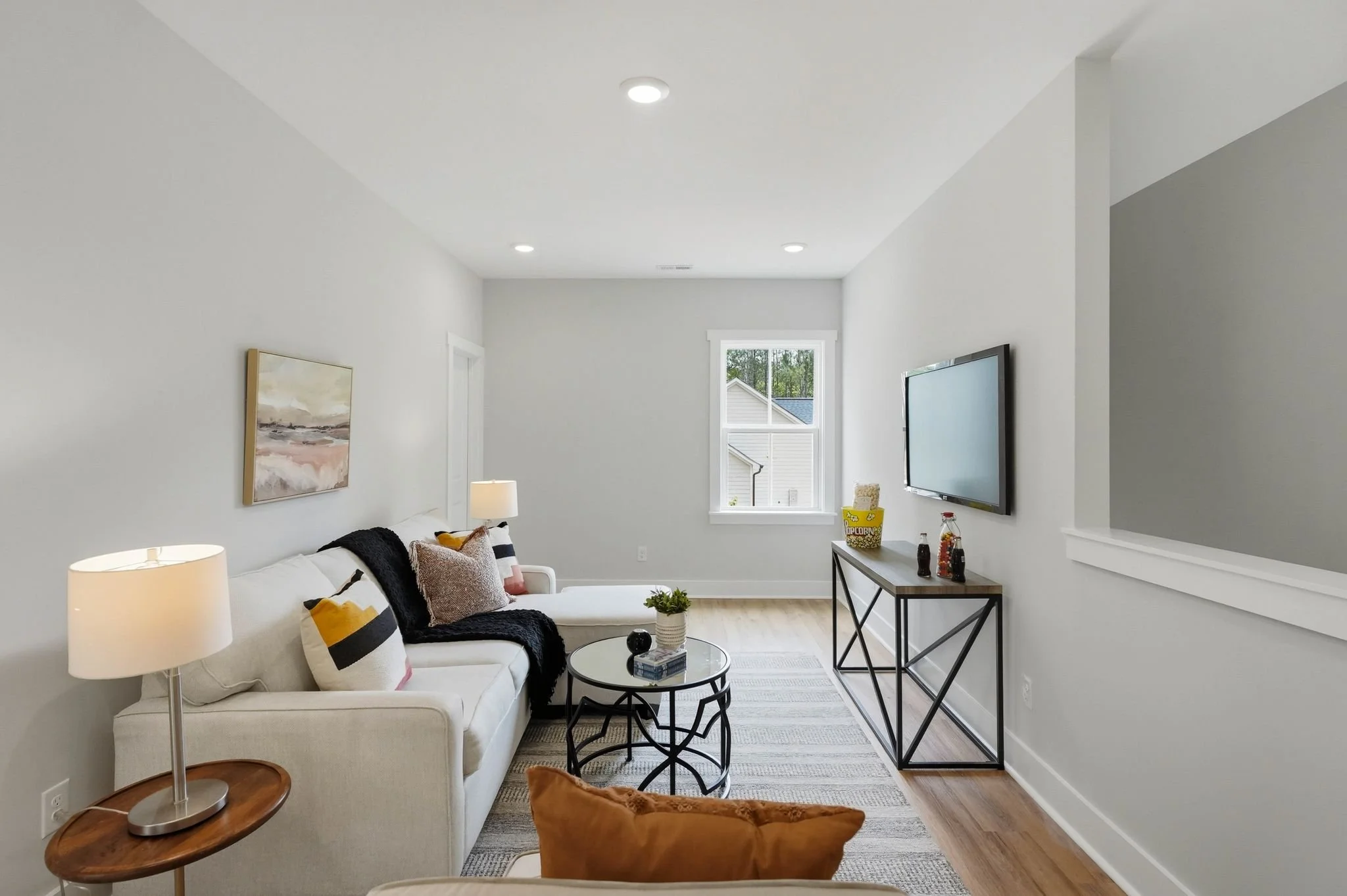 Entertainment room in new construction home in Baylor Grove neighborhood