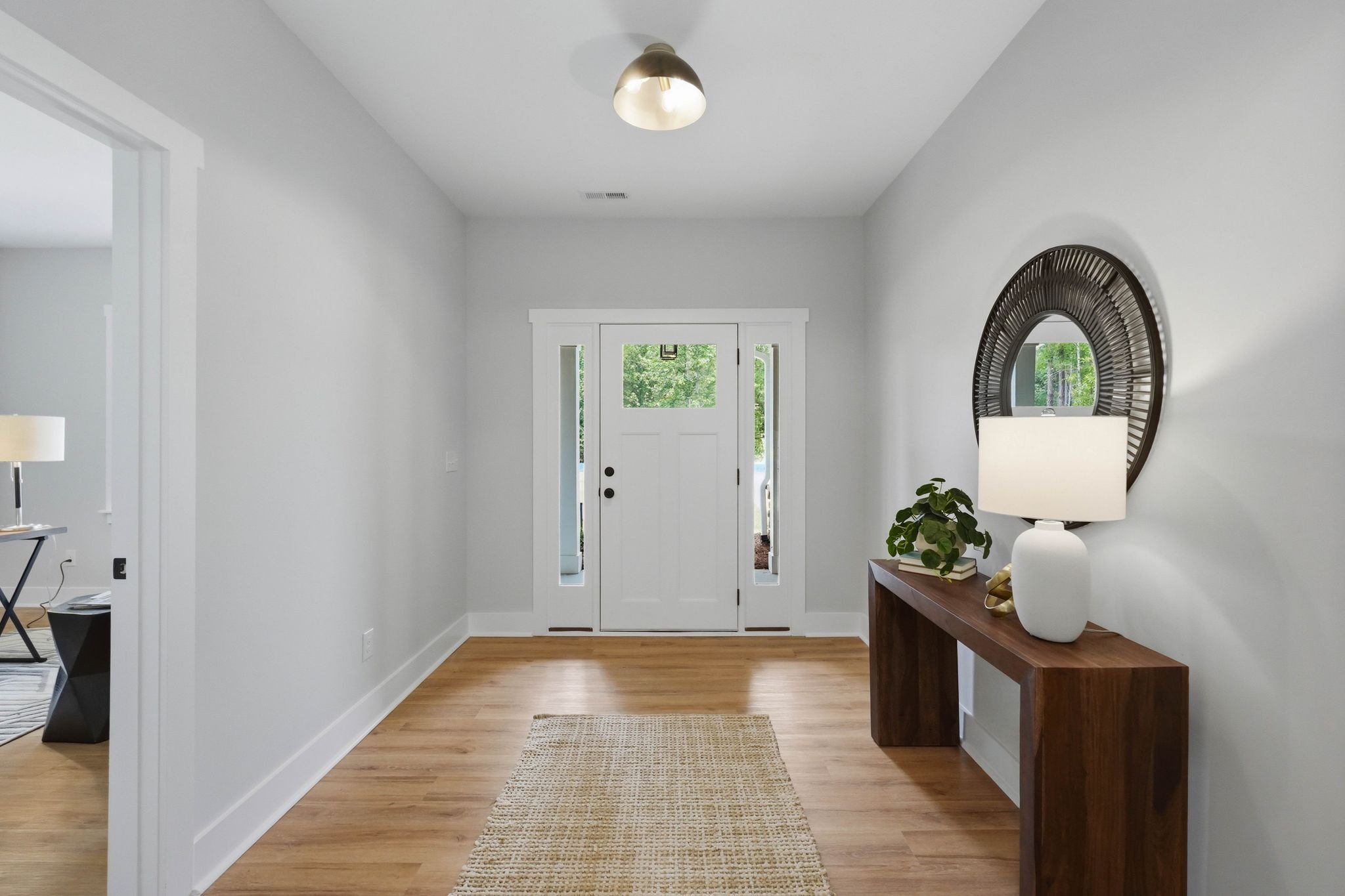 Welcoming entryway in a custom-built home