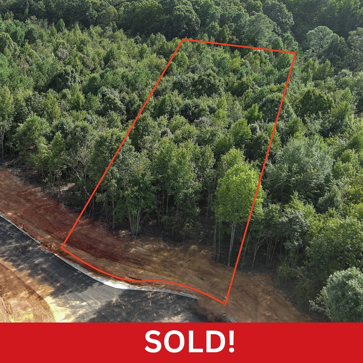 Sold lot ready for new construction in Baylor Grove