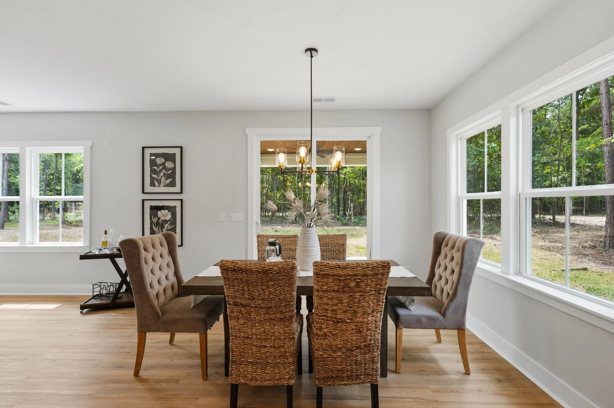 Elegant dining area in a newly constructed semi-custom home