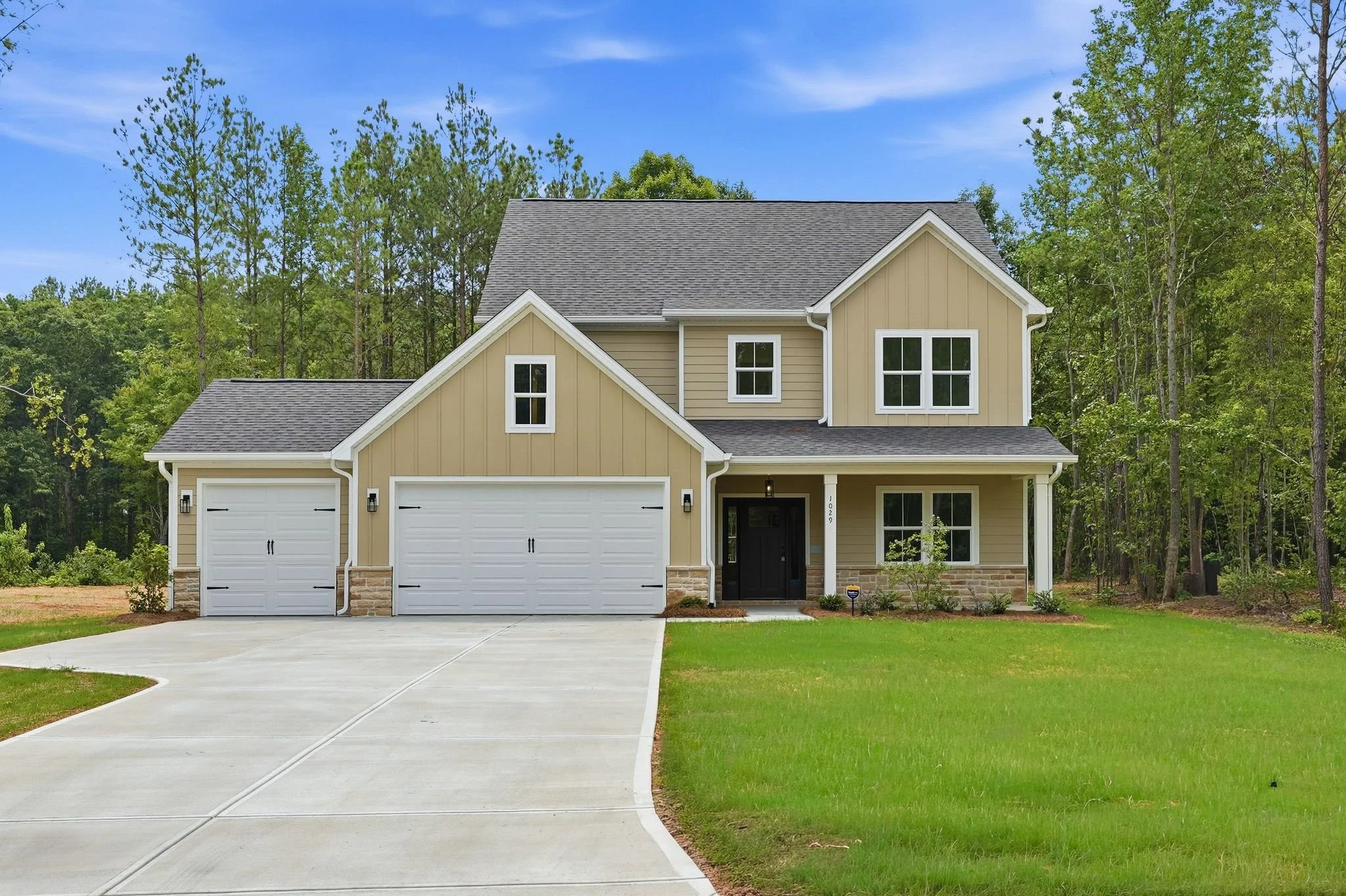 Custom-built home with landscaped front yard in Waxhaw, NC
