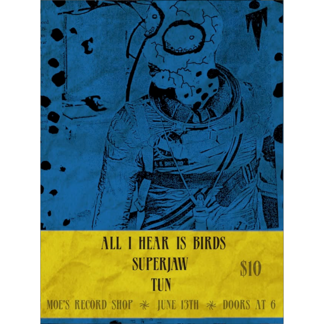 All I Hear Is Birds, Superjaw, and Tun LIVE at Moe's Record Shop