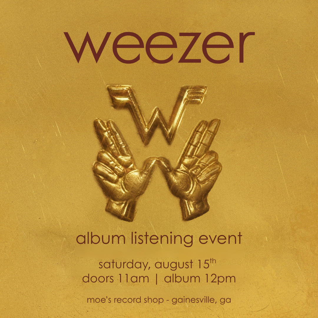 Weezer listening event at Moe's Record Shop
