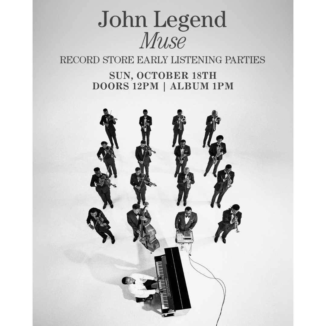 john legend muse listening party at moe's record shop