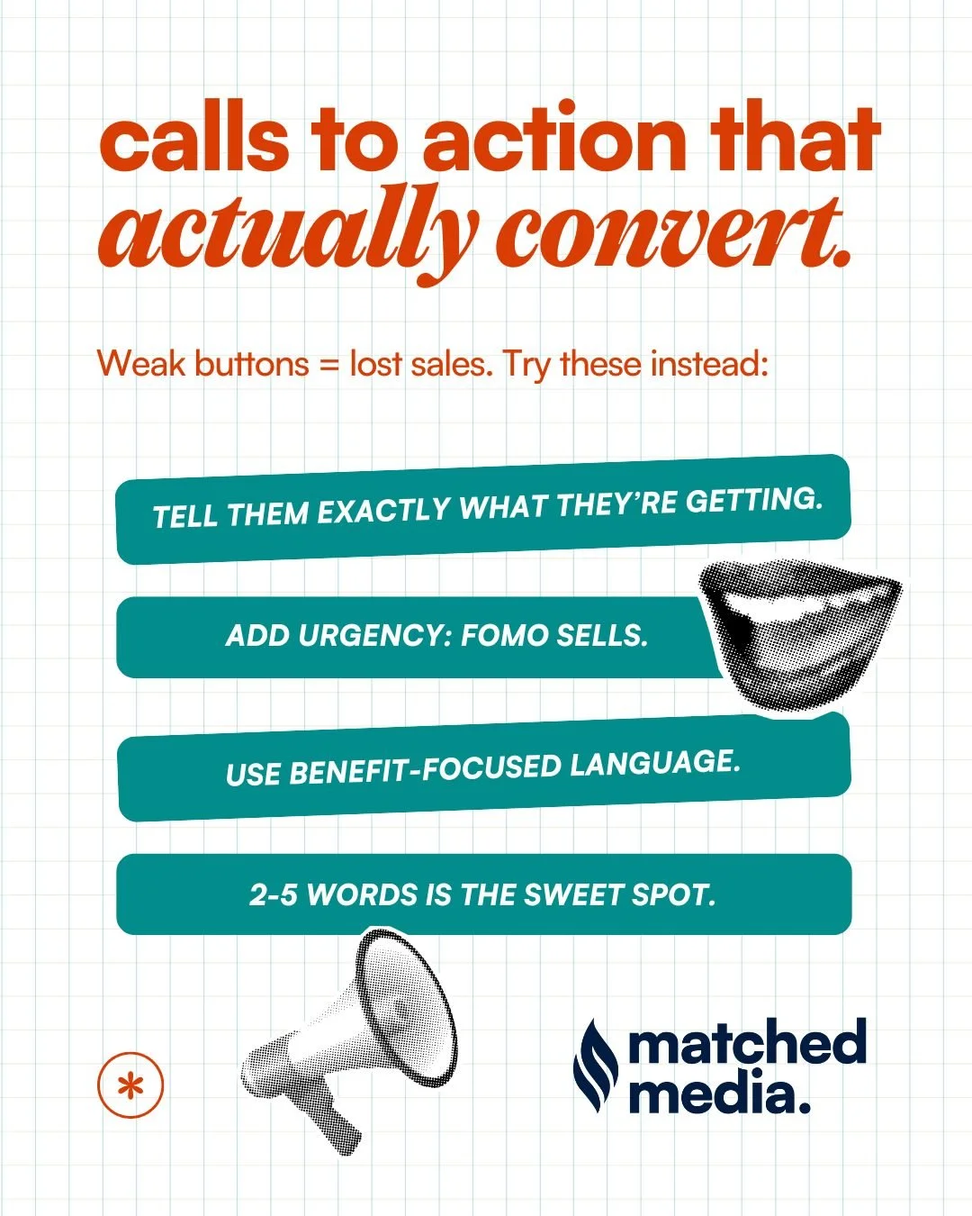 Most CTAs sound like a snooze-fest: &ldquo;Learn More.&rdquo; &ldquo;Click Here.&rdquo; &ldquo;Submit.&rdquo; 😴

The truth? A strong call to action is what turns curious browsers into paying customers, and most brands are missing the mark.

Here&rsq