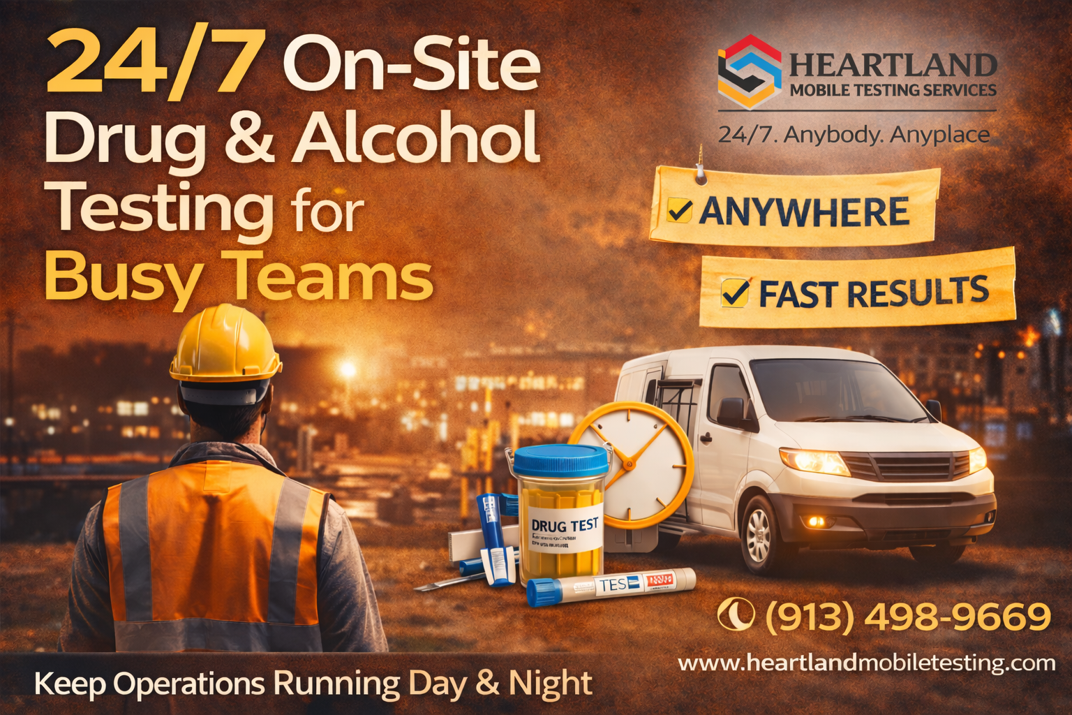 The Benefits of 24/7 On-Site Drug Testing for Busy Teams