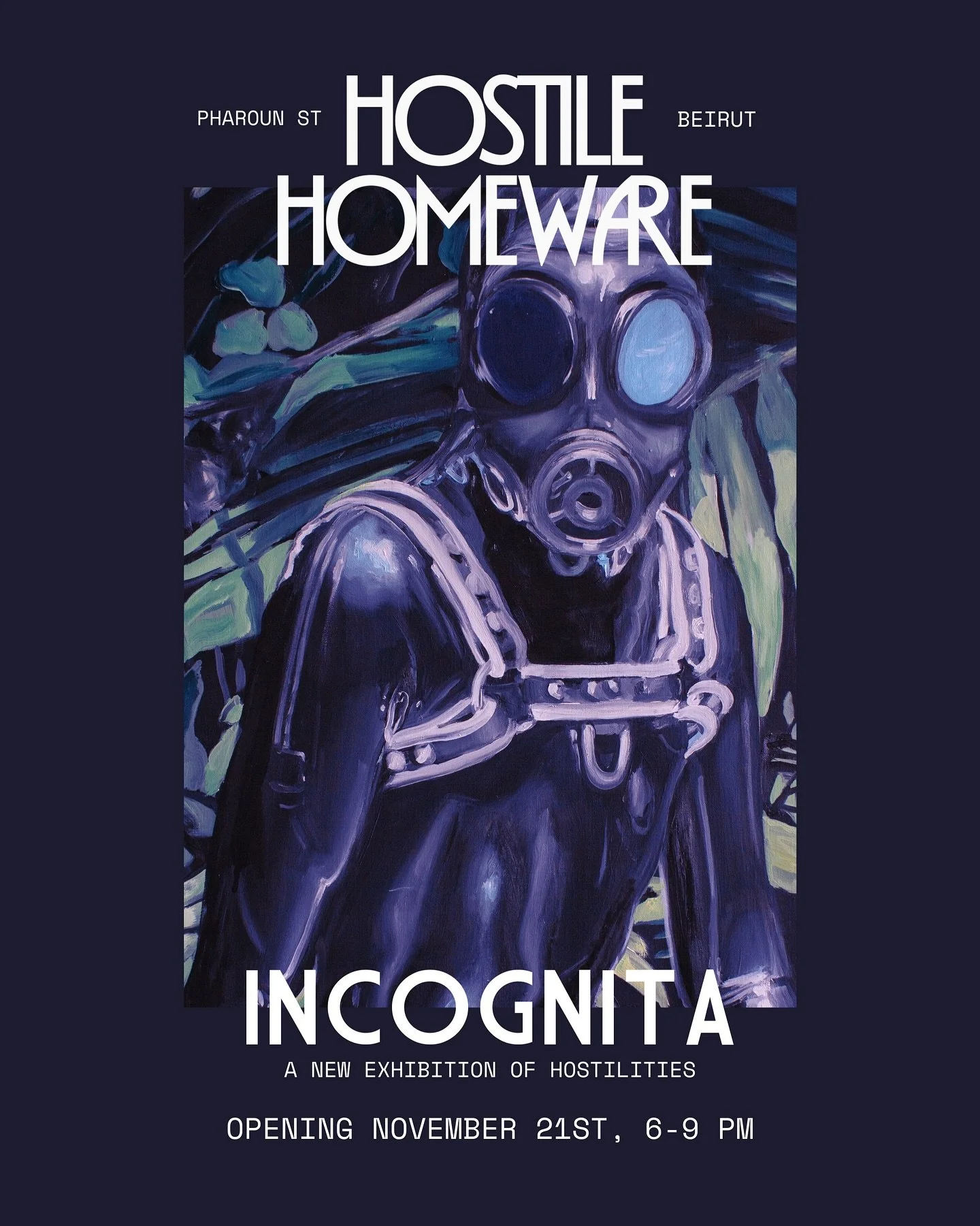 Join us next Friday for a new exhibition of Hostilities fit for you and all your personas 🌚
INCOGNITA embraces the darkness of winter with a collection inspired by alter egos, nightvision, double lives and shadow selves 🕶️🖤
.
November 21st, 6-9 pm