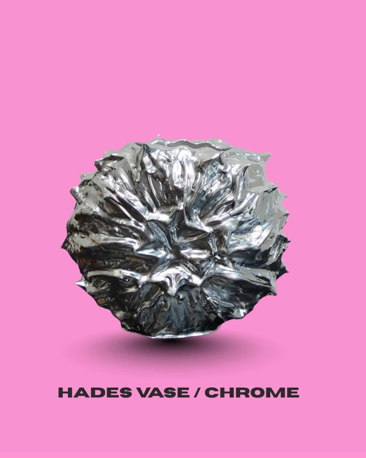 Hades Vase 💿 never lose your lighter again
.
.
.
.
#hostilehomeware #smalldecor #handmade #tinyvase #uselessvase #giftidea #chrome #silvergirl