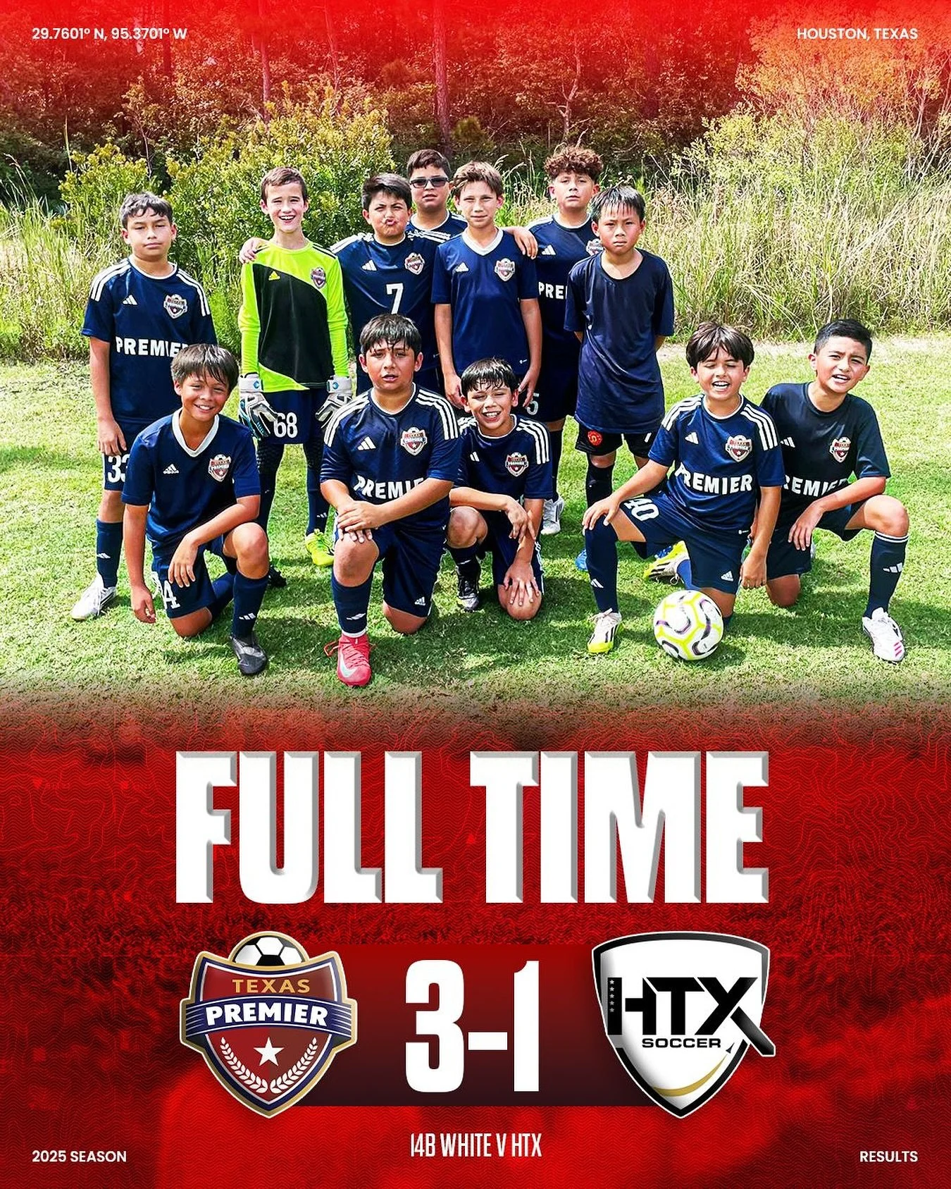 Big win for the boys this past weekend! 💪⚽ Proud of the effort, teamwork, and energy they left on the field. Now it&rsquo;s back to work and getting ready for the next challenge. ⚽️
#soccer #htx #grind #htown #mls