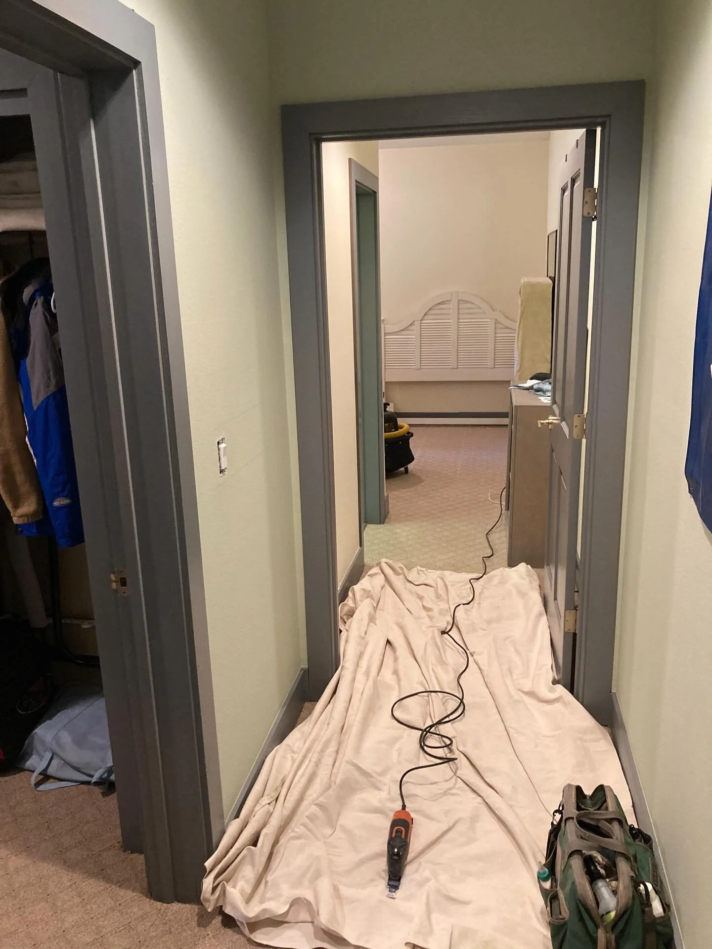 Little remodel to give a bedroom a closet space. Came out great!