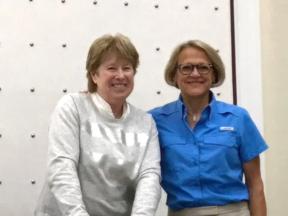 Excitement after a successful presentation.