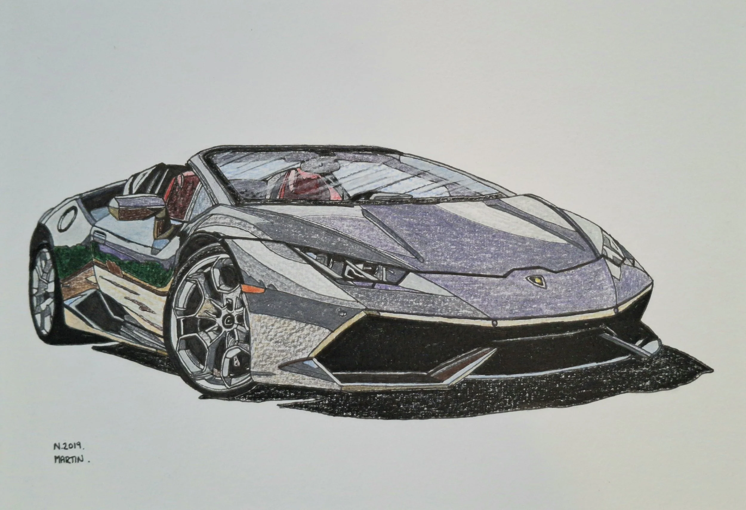Lamborghini Huracan drawing