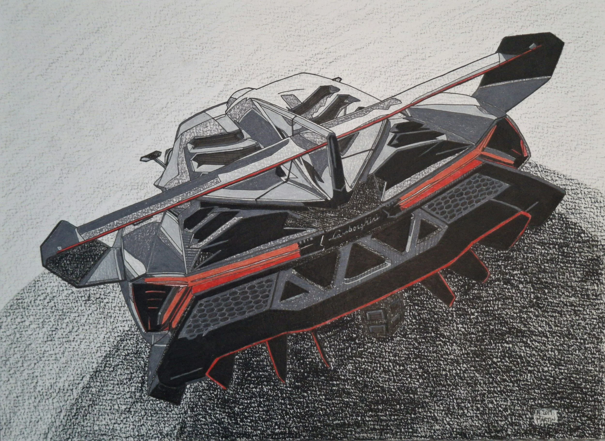 Lamborghini Veneno drawing