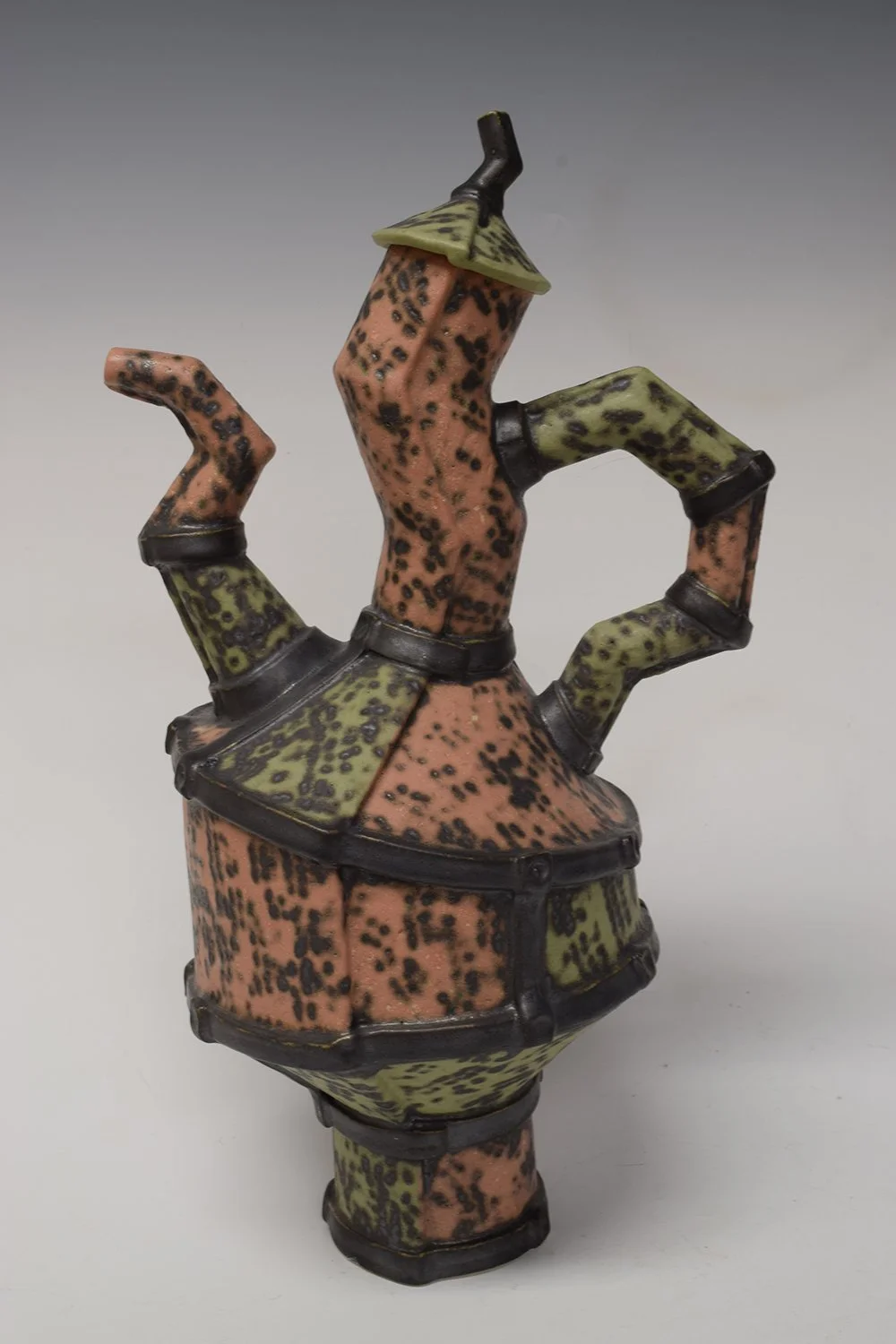 Industrial Teapot 
Handbuilt Porcelain 