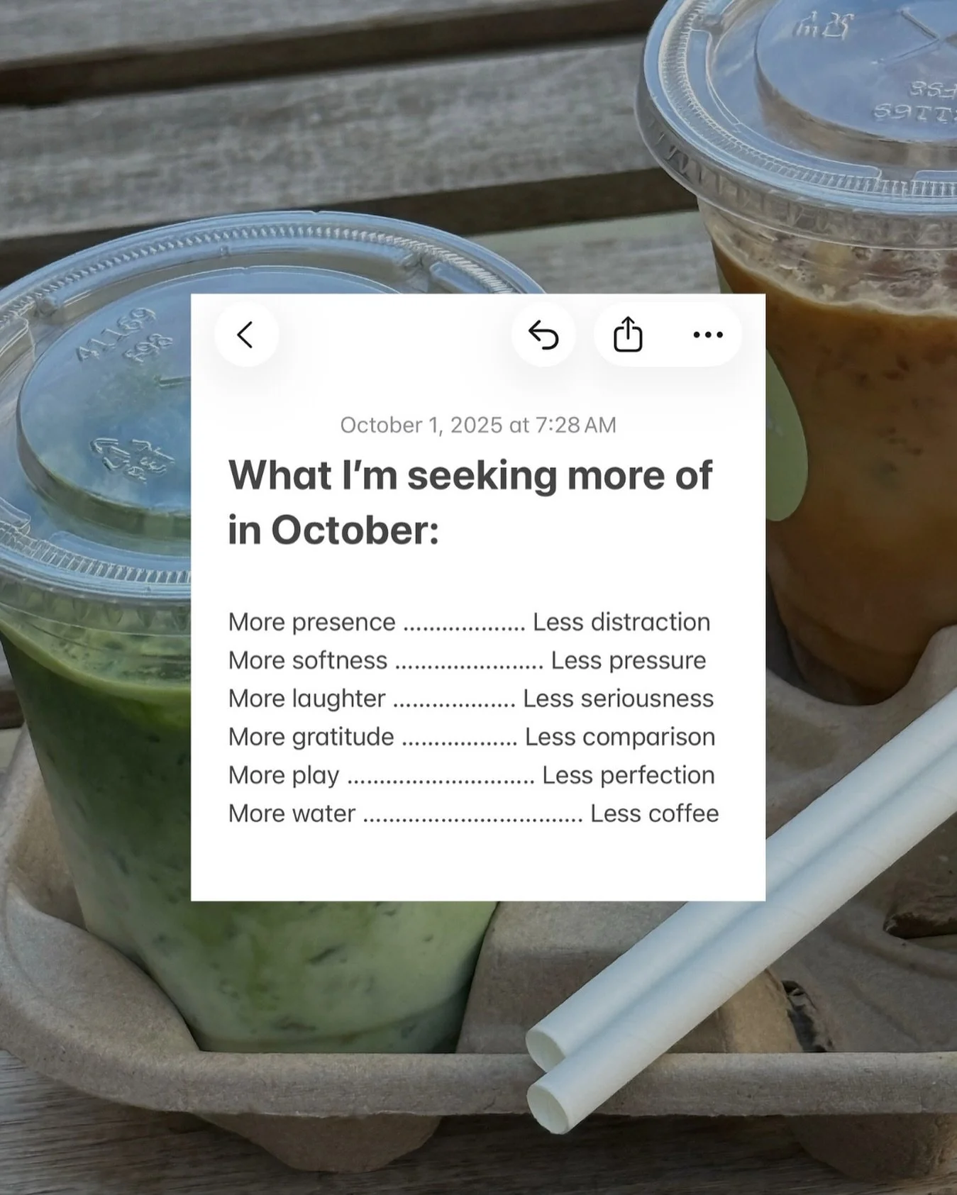 Stepping into the new month with softer goals 🤎

Instead of creating targets based on metrics, this month I&rsquo;m focusing on how things feel.   These small shifts make things in my business feel lighter, slower, and more aligned with how I&rsquo;