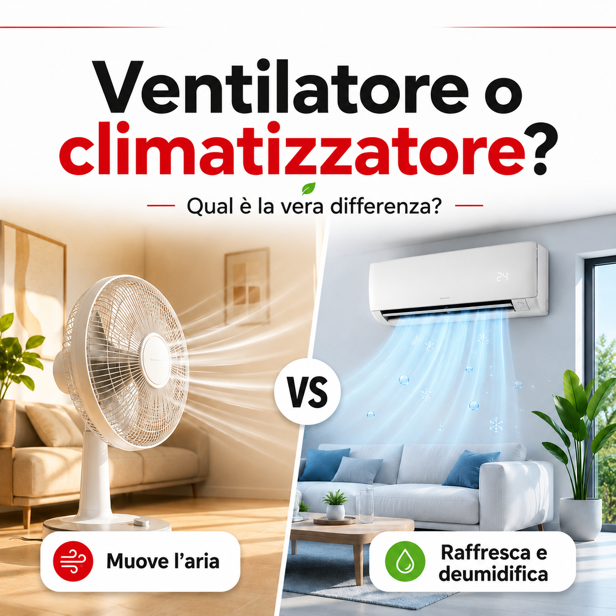 Ventilatore vs climatizzatore: qual è la differenza reale?