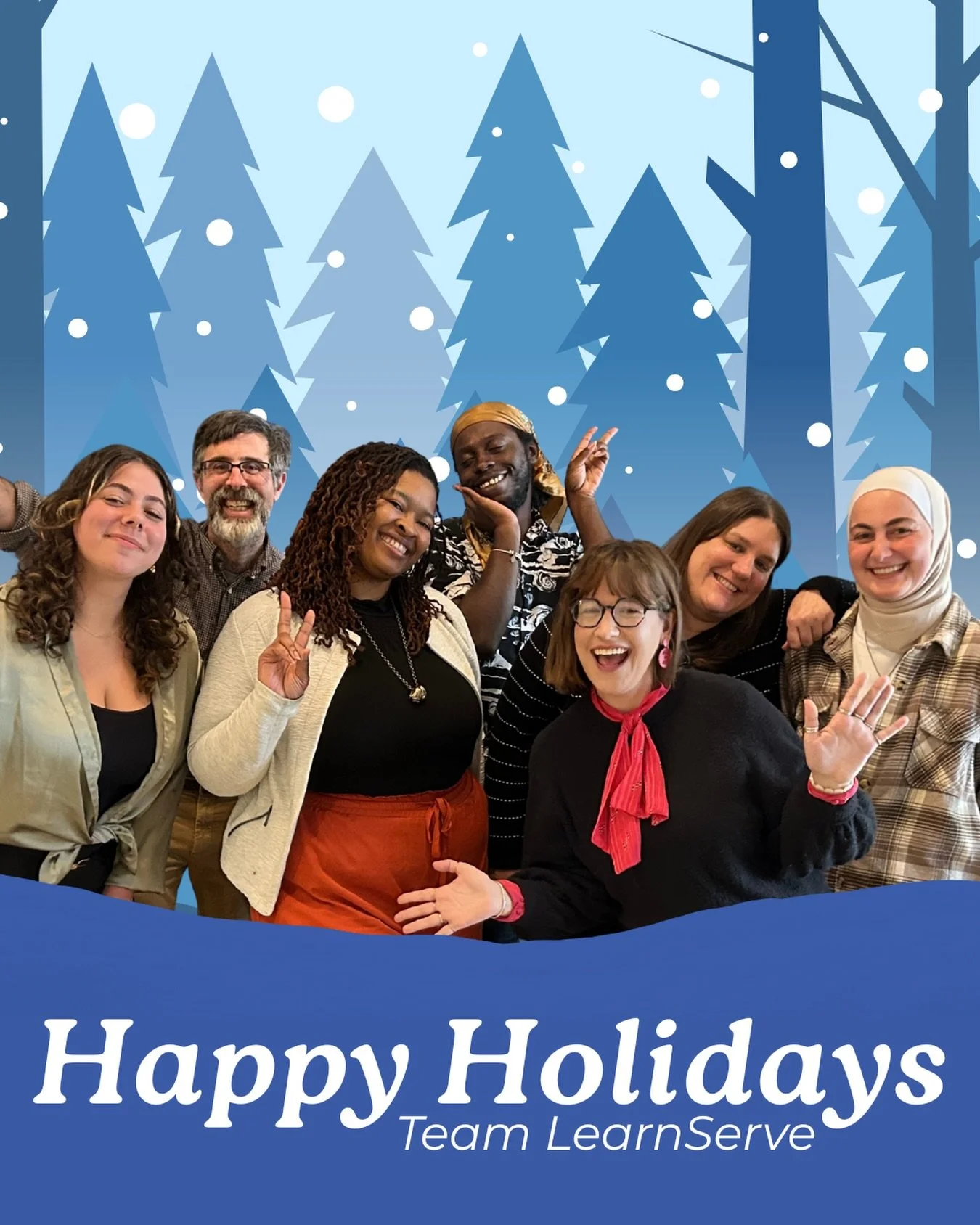 We wanted to wish you happy holidays as we enter a season of gratitude, reflection, and togetherness. Thank you for being part of the LearnServe community and for all you do to uplift young changemakers.