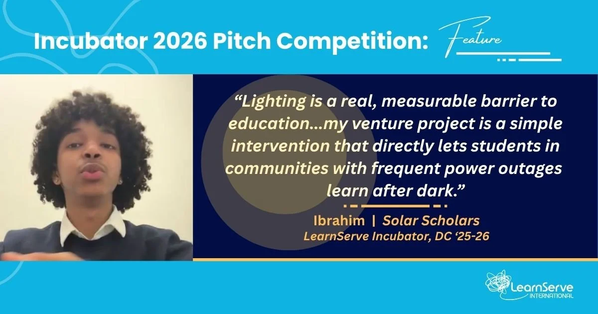 Did you watch LearnServe&rsquo;s 2026 Incubator Pitch Competition on Saturday?

Our students stepped up to the virtual stage and presented powerful venture presentations tackling real-world challenges&mdash;including how to improve access to quality 