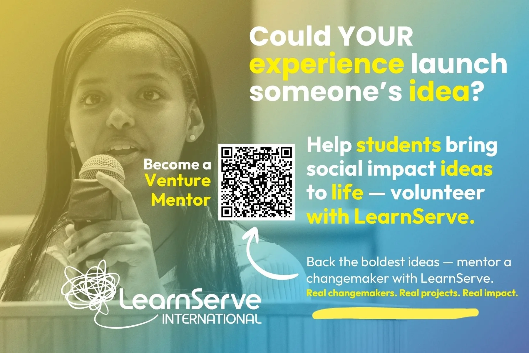 Hey LearnServe community&ndash;we are recruiting!! LearnServe DC is seeking venture mentors. 

Could your experience help launch someone's idea? As a venture mentor, you will work with LearnServe and support the development of young changemakers. 

F