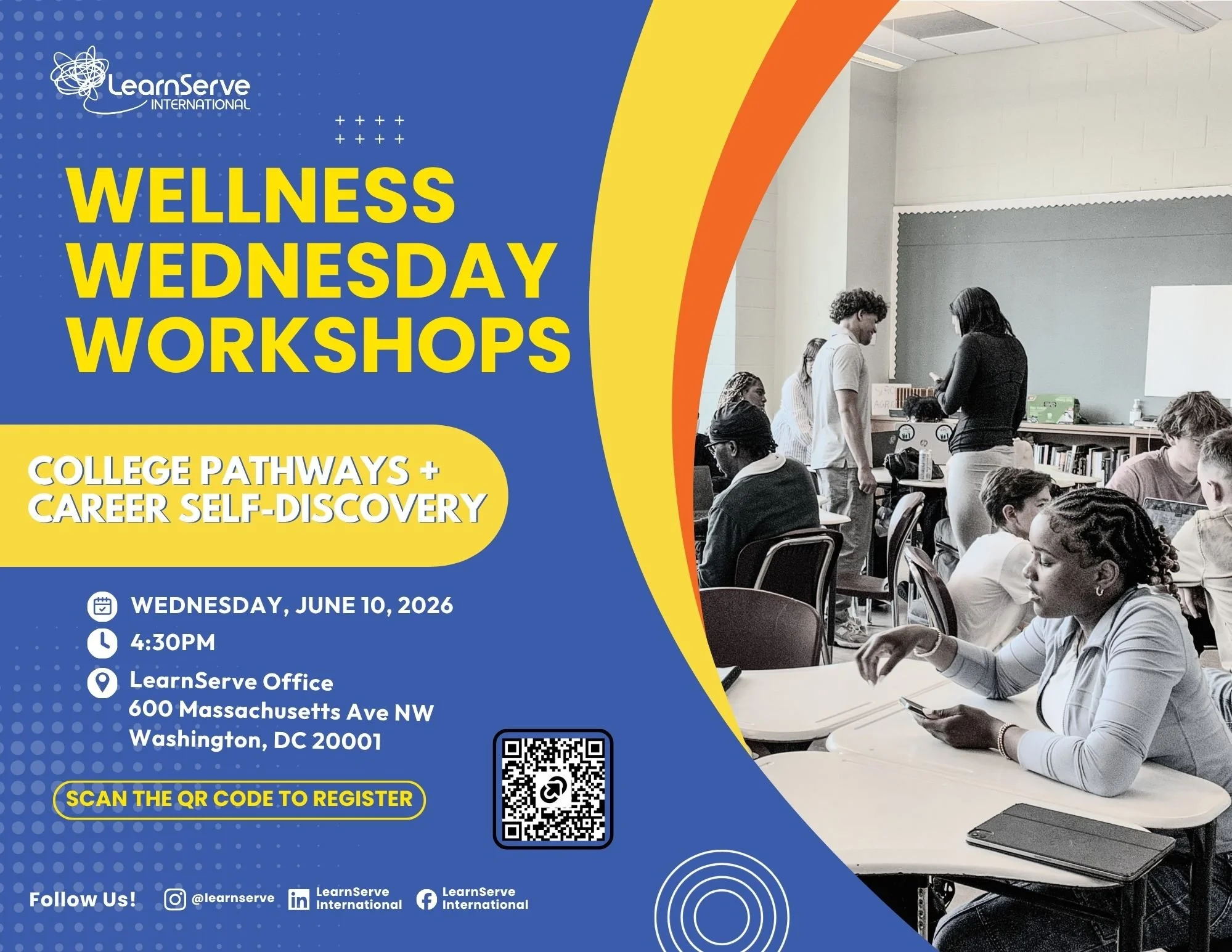 Did you know about Wellness Wednesday Workshops at LearnServe? 

LearnServe&rsquo;s Wellness Wednesday workshops are designed to be informative, engaging, and cover a range of topics in personal and professional development. Our next workshop is on W