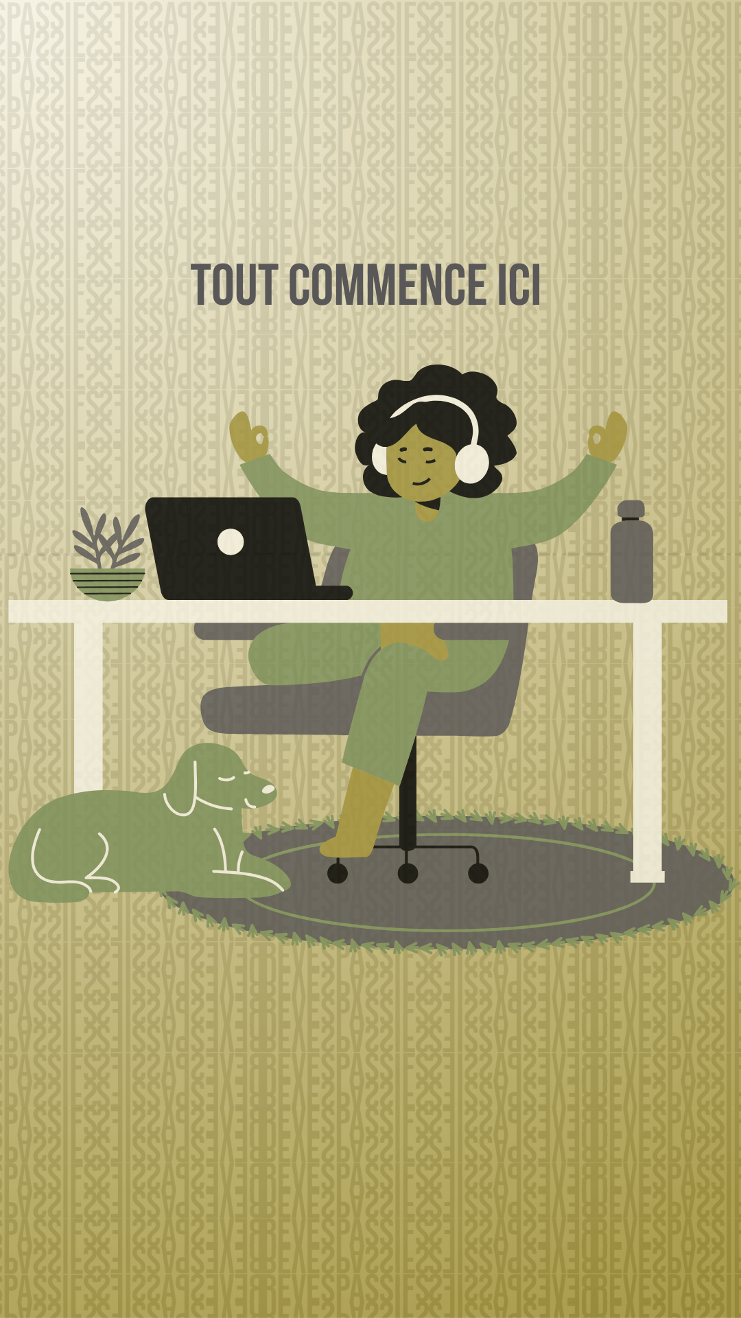 Image d'un femme dans son flow de productivité