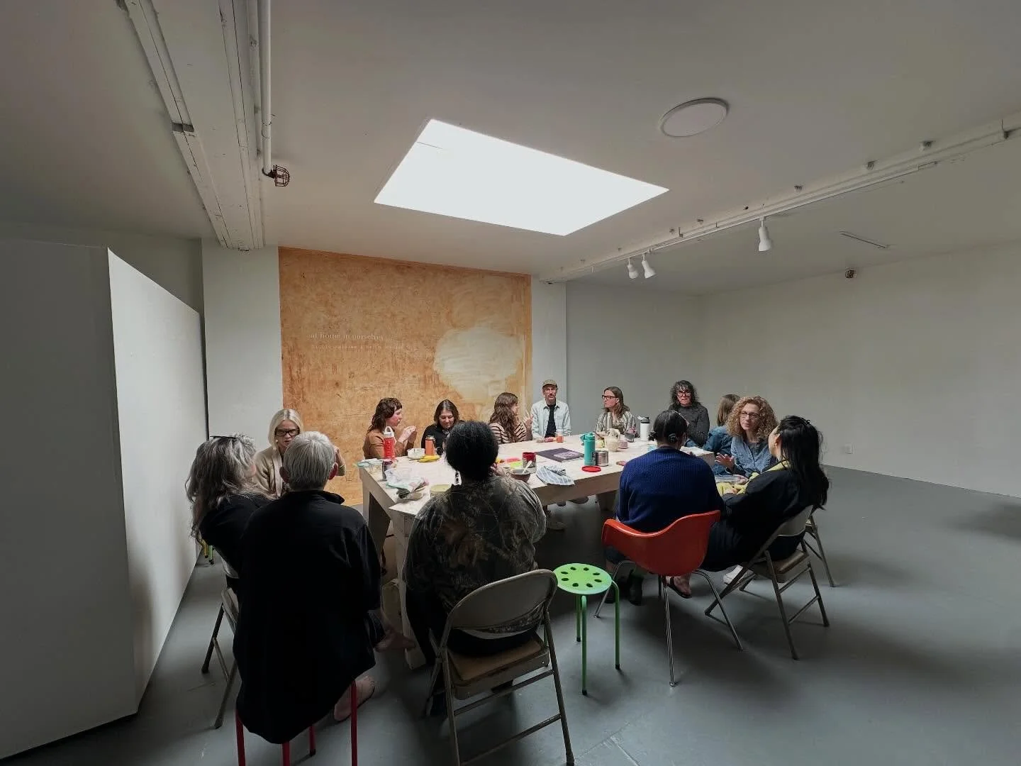 Missing the warmth of the gallery walls being filled, but packing a lunch table, impromptu pie from Amy and a goodbye to Joe really livens it up! Thanks for bringing everyone out, Amy! 💛 Go see her show @nationale !

And Nathan&rsquo;s ( @nathan.lam