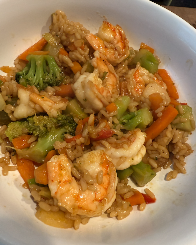 SHRIMP & VEGGGIE STIR FRY