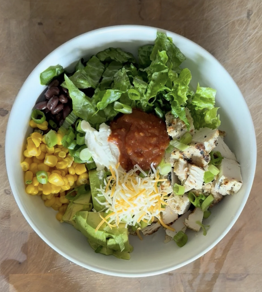 No-Cook Chicken Taco Bowl