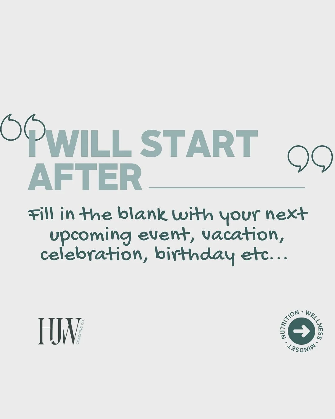 We love to wait for the &ldquo;perfect time&rdquo; like it&rsquo;s going to magically appear, clear our schedule, and make everything feel easy.⁣
⁣
It won&rsquo;t.⁣
⁣
Because here&rsquo;s the thing&hellip; your life isn&rsquo;t made of 𝘱𝘦𝘳𝘧𝘦𝘤𝘵