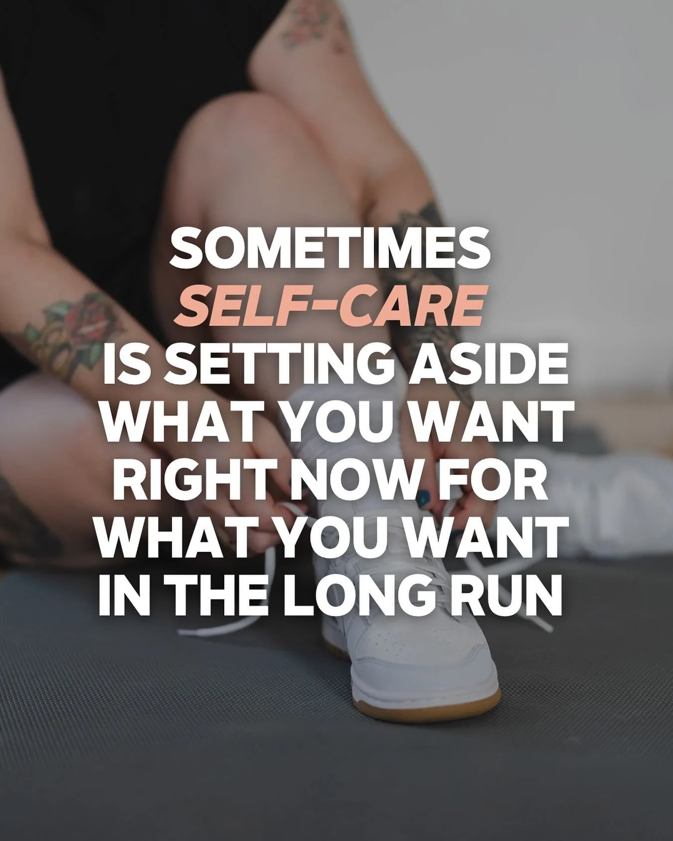 Here&rsquo;s the thing about self-care: it&rsquo;s not always glamorous, and it&rsquo;s not always fun.⁣
⁣
Self-care isn&rsquo;t always the easy or obvious choice - sometimes it&rsquo;s the hard choice in the moment - the one you don&rsquo;t REALLY w