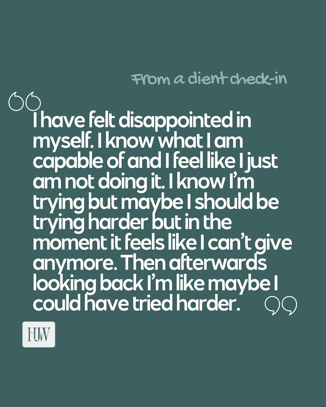 Sometimes we&rsquo;re so quick to say &ldquo;I should&rsquo;ve done more.&rdquo;⁣
⁣
But here&rsquo;s the truth: hindsight is louder than the moment itself. And we don&rsquo;t always need to be so hard on the version of us that was maybe just doing th